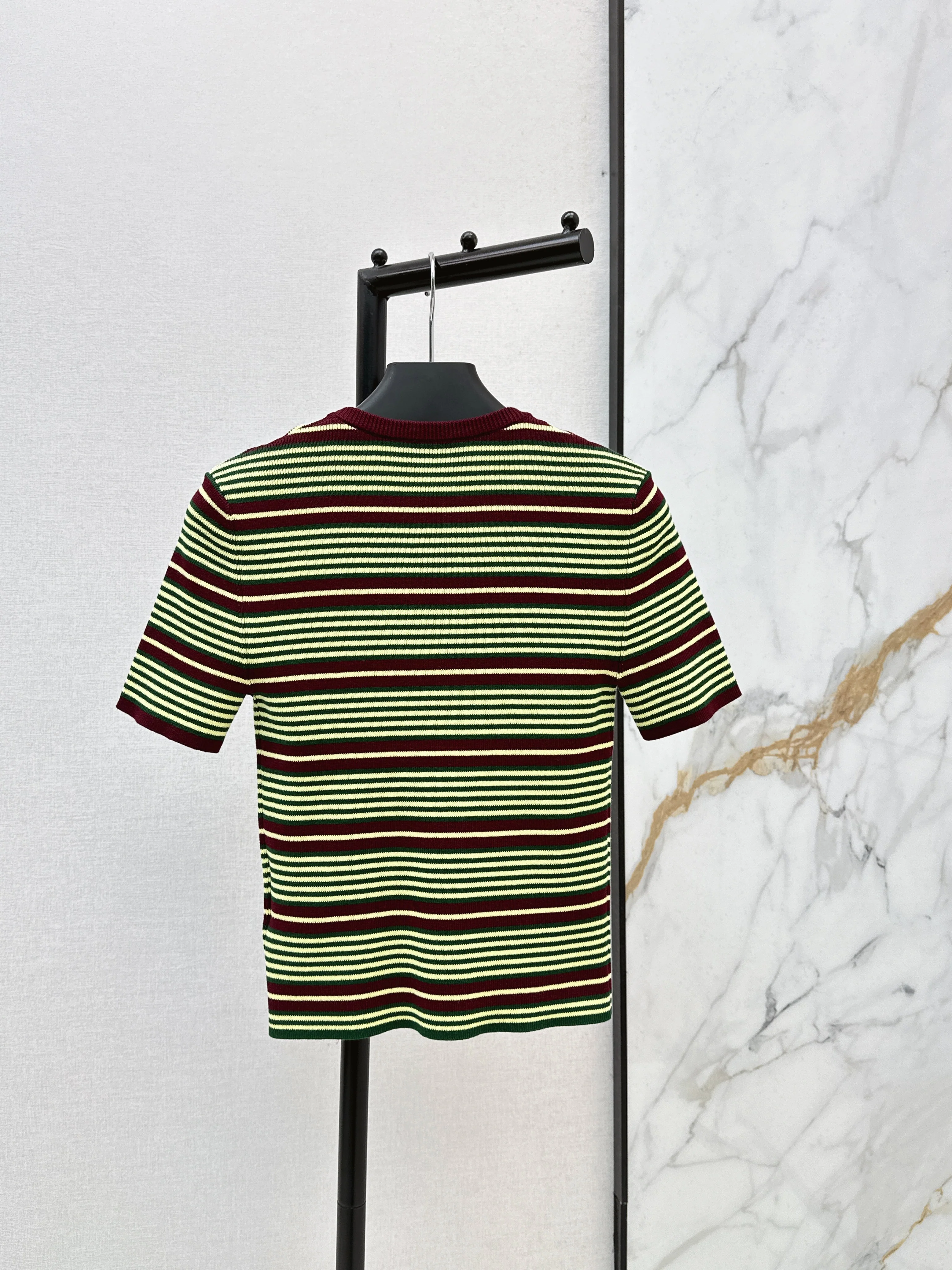 Striped Knit T-Shirt