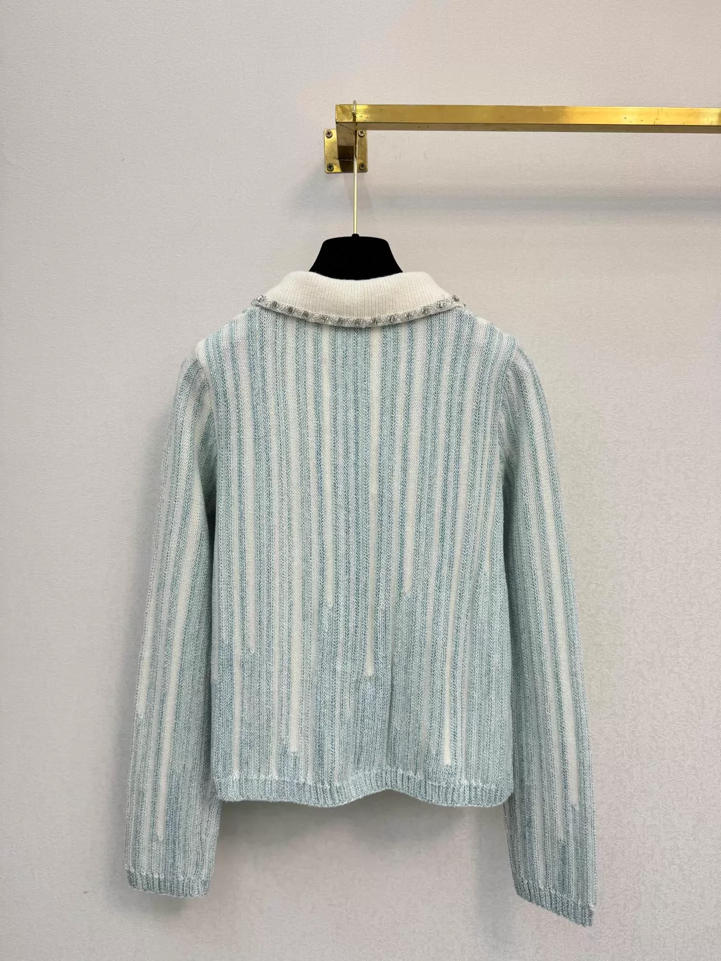 Striped Knit Short Cardigan