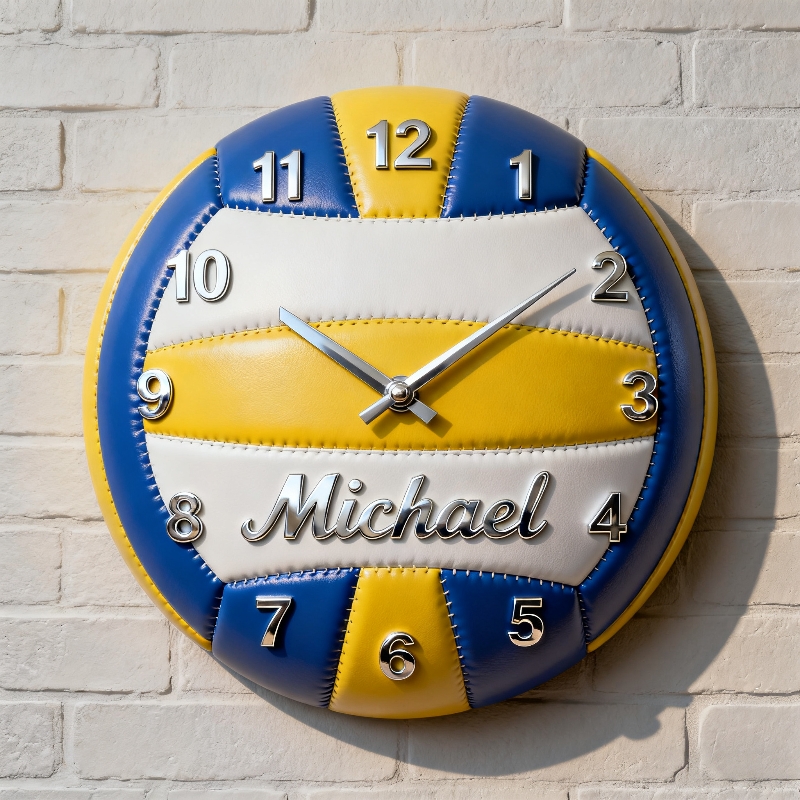 Personalized Volleyball Wall Clock-$47.00-Photo to 3d art