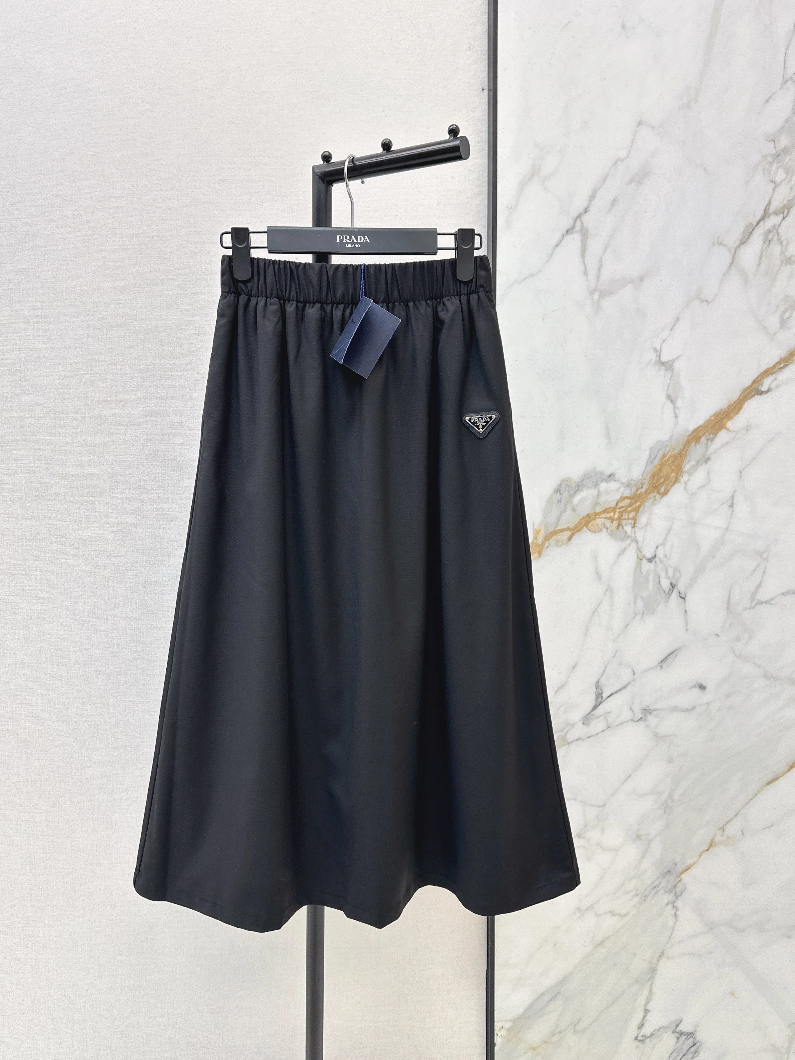 Triangle Logo Midi Skirt