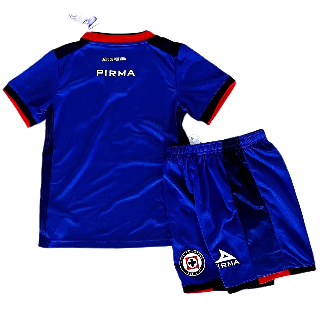 Kinder Cruz Azul Heimtrikot+Kurze Hosen 23/24