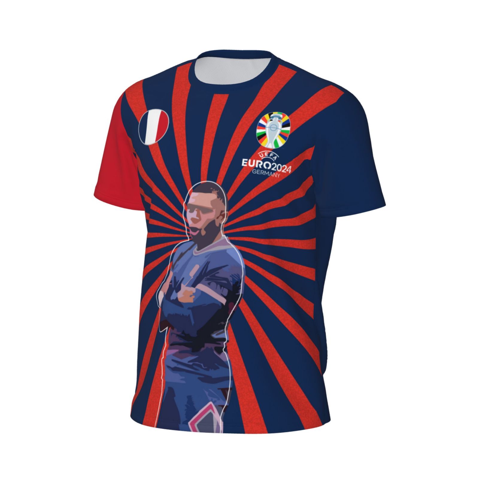 Herren Frankreich EURO 2024 Kurzarm Mesh T-Shirt SMT1719