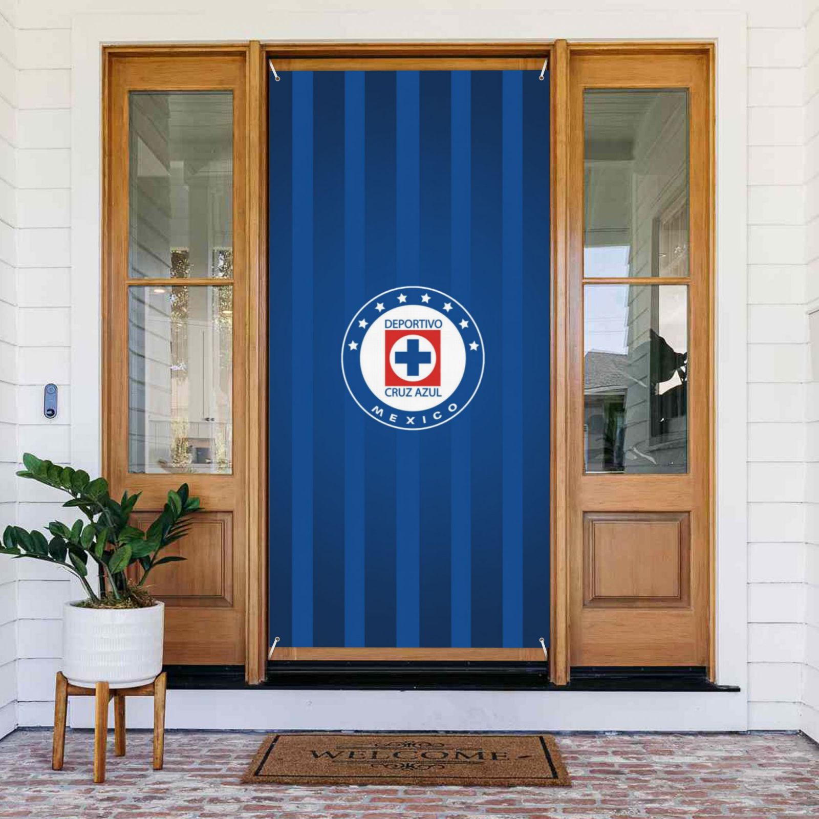 Cruz Azul Türabdeckung Dekoriertes Banner DCB2789