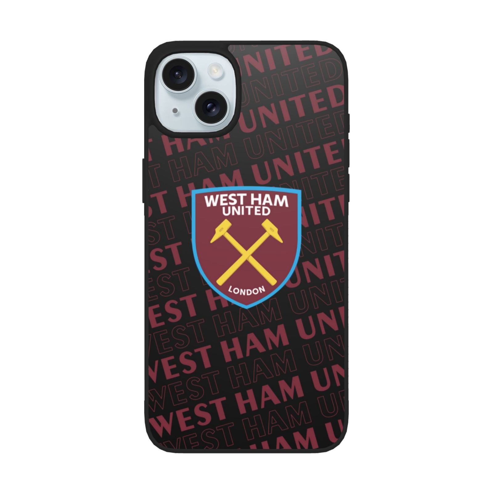 West Ham United iPhone 15 Weiches Glasgehäuse CASE4004