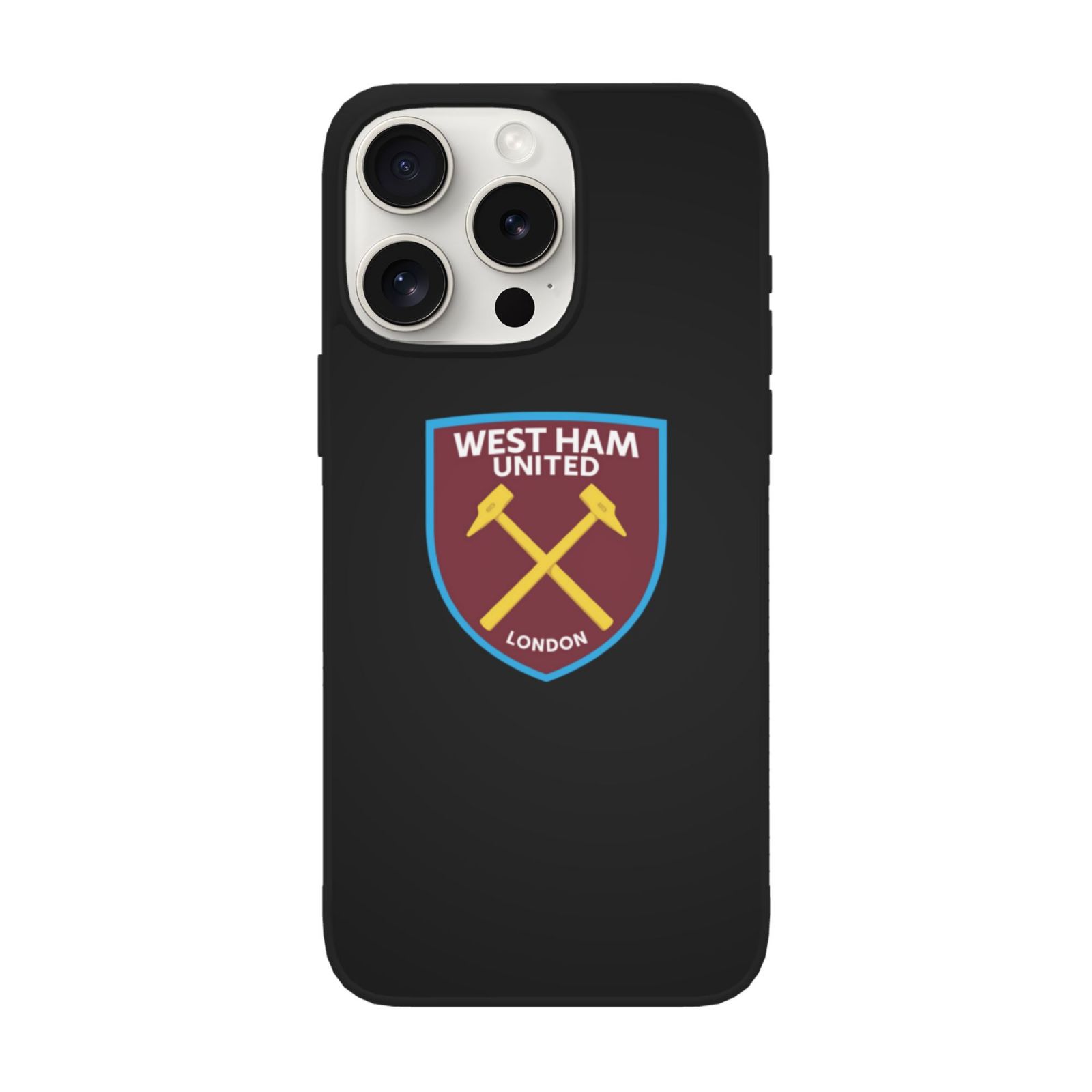 West Ham United iPhone 15 Weiches Glasgehäuse CASE4001