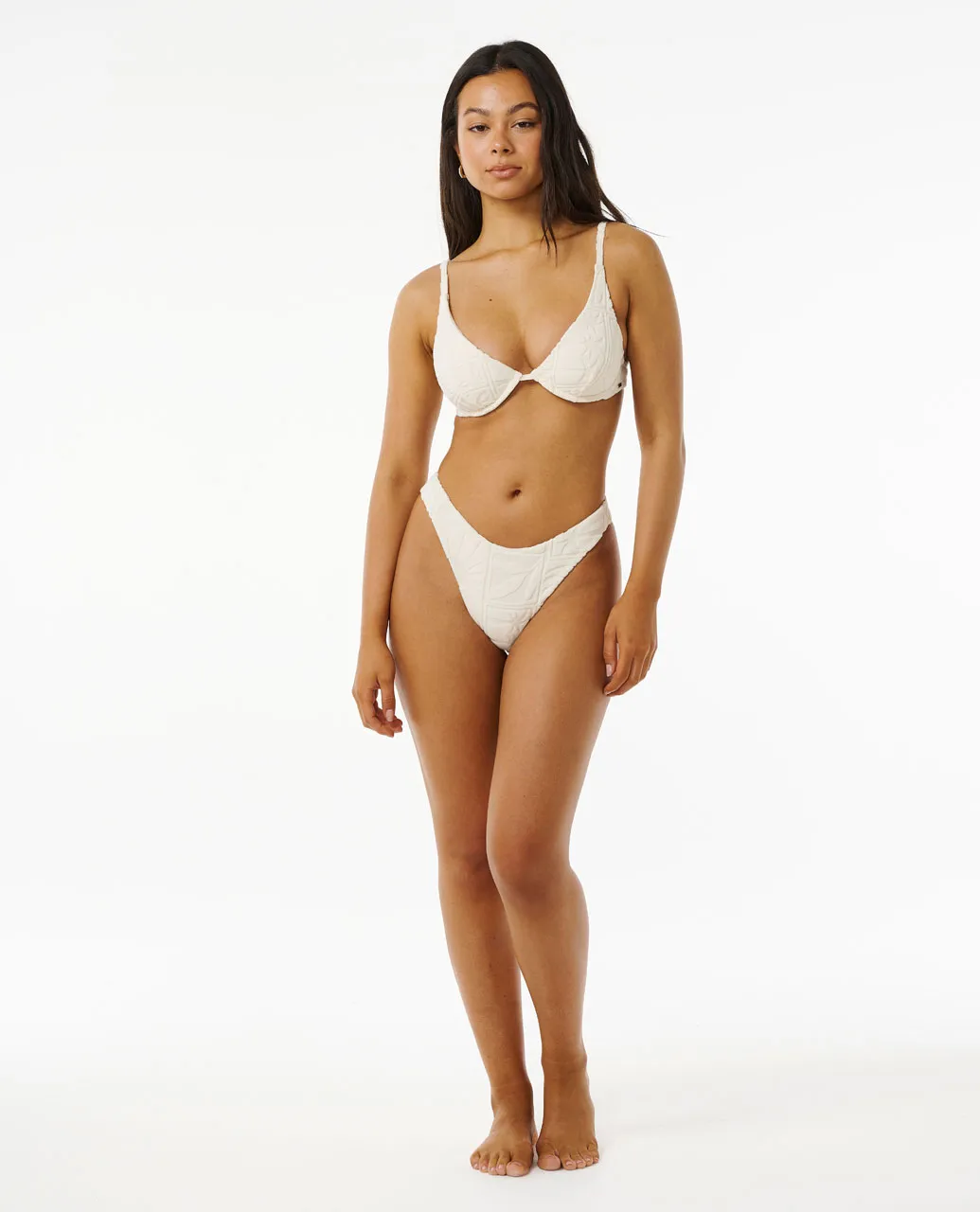 Santorini Terry Hi Leg Skimpy Coverage Bikini Bottom