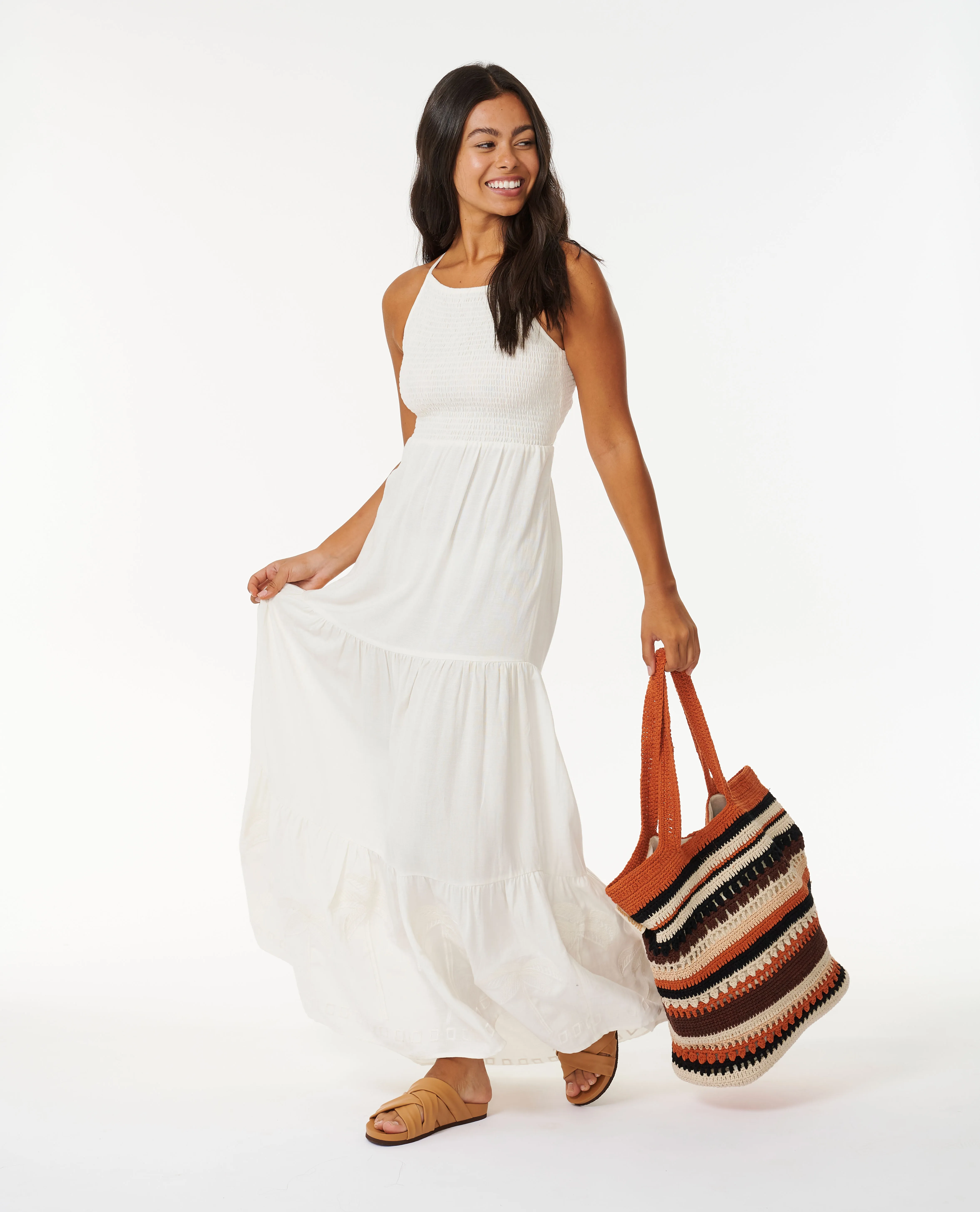 Pacific Dreams Embroidered Midi Dress