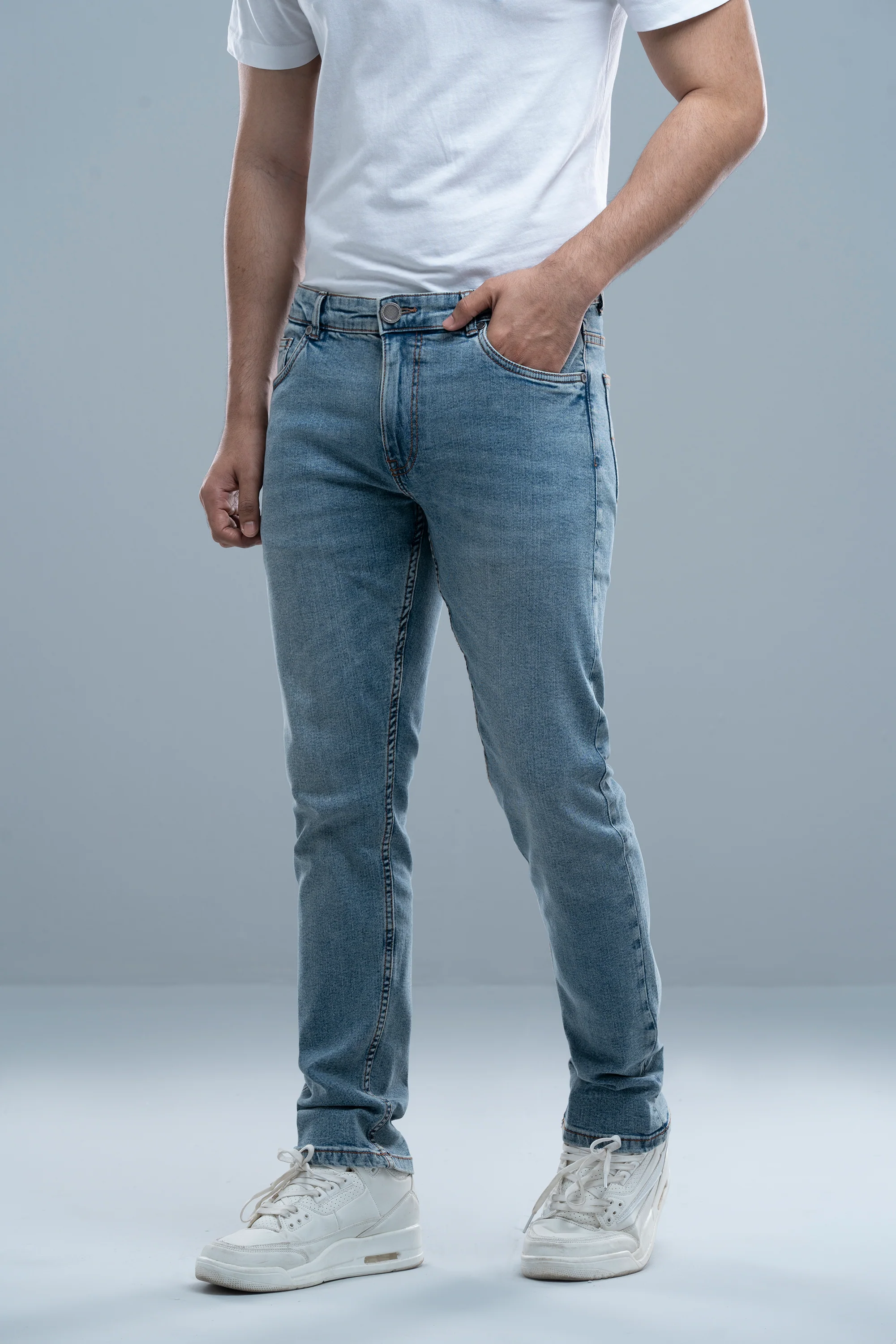 Slim Fit Dusty Blue Jeans - XTXFMF