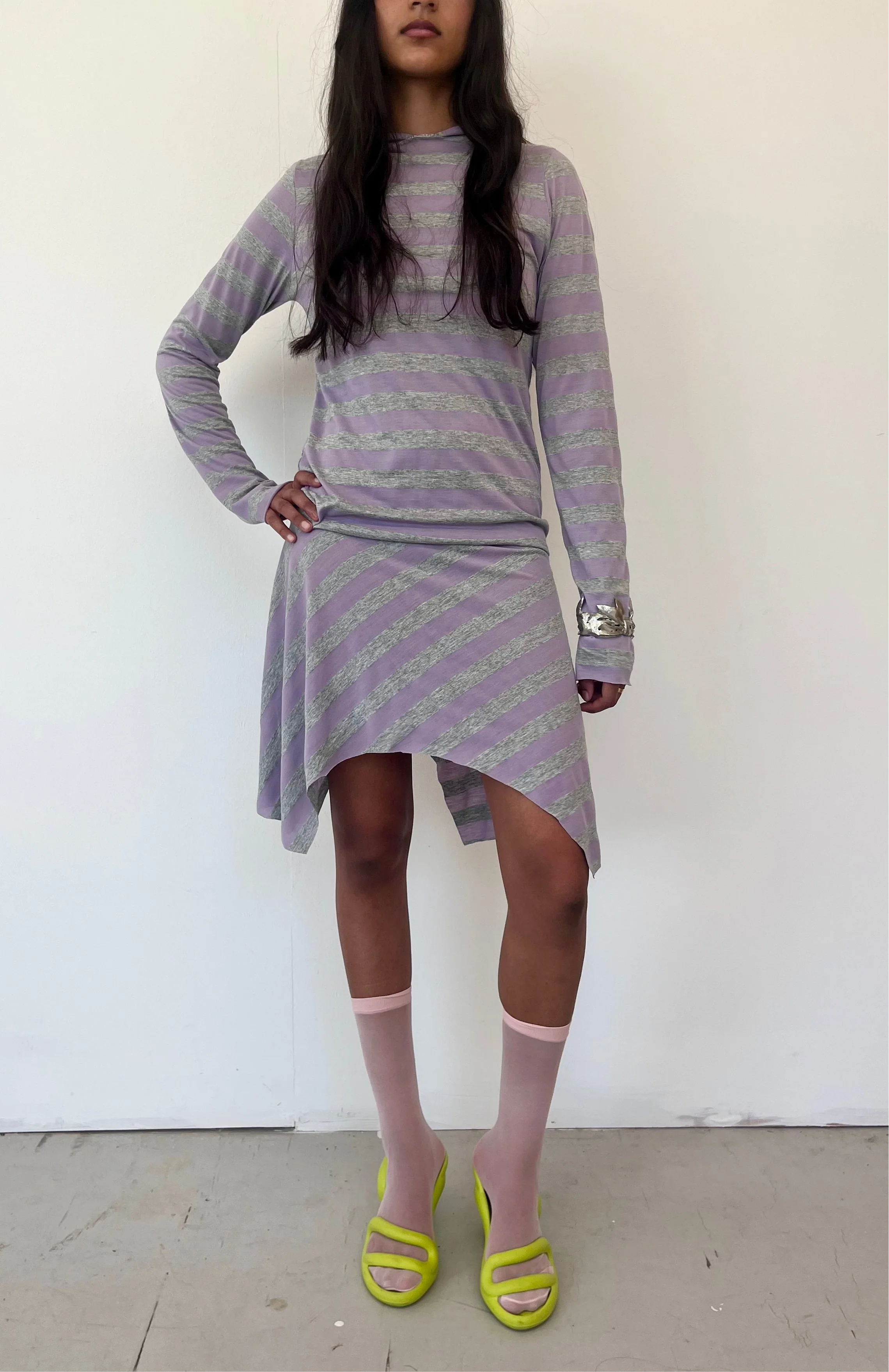 Purple Stripe Dress - XTXFMF