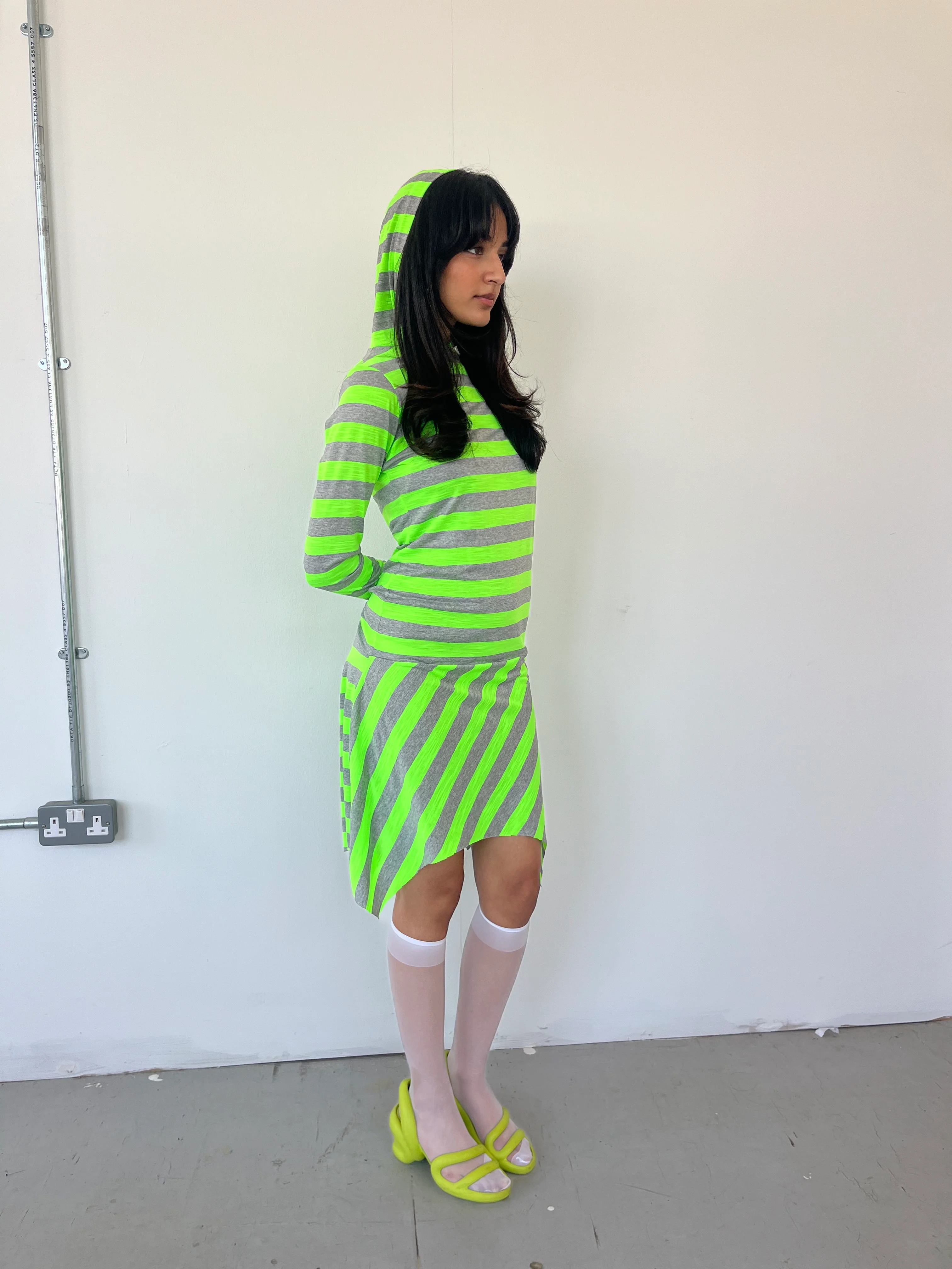 Green Stripe Dress - XTXFMF
