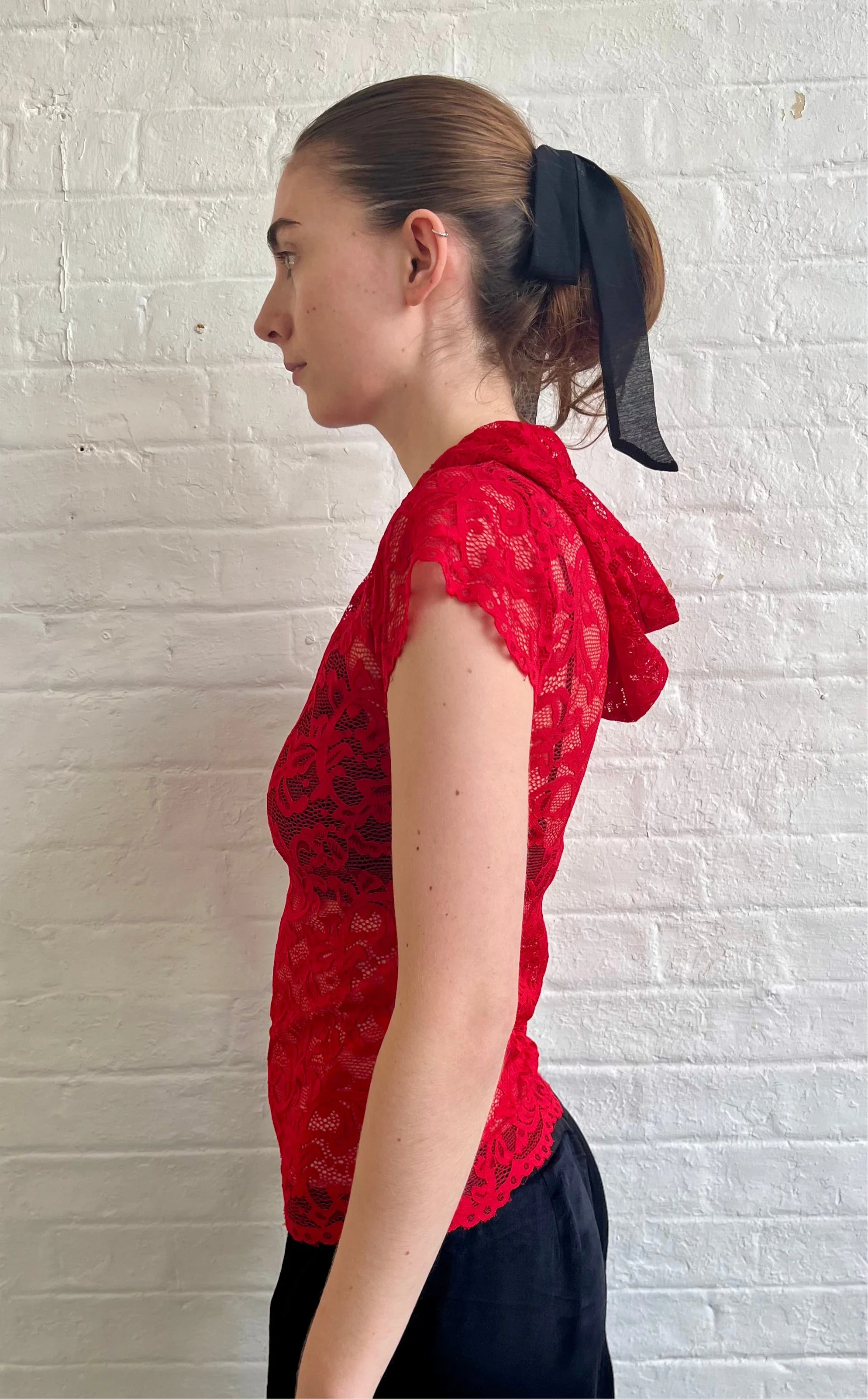 Red Lace Hoodie - XTXFMF