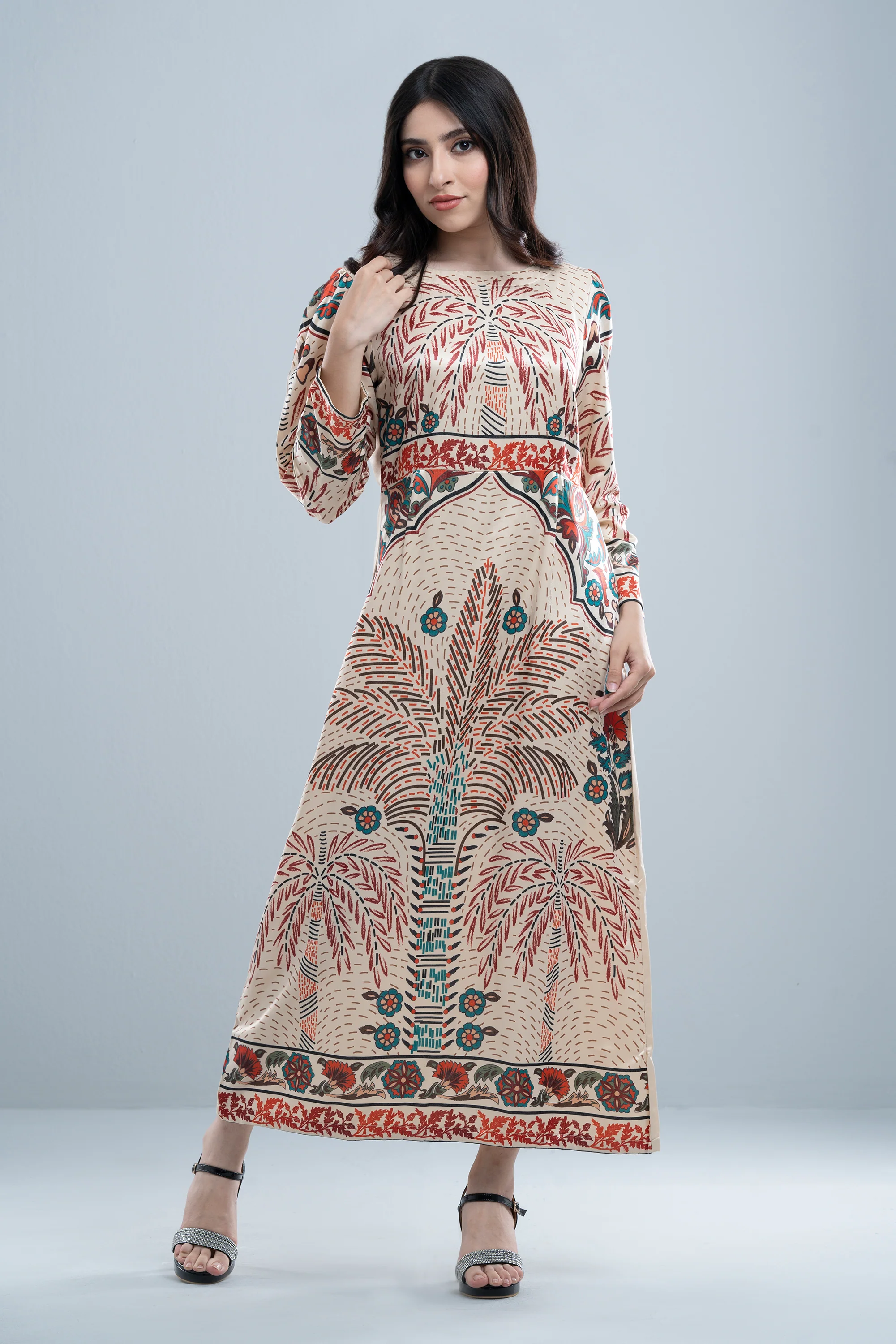 Tropical Printed Long Dress - XTXFMF