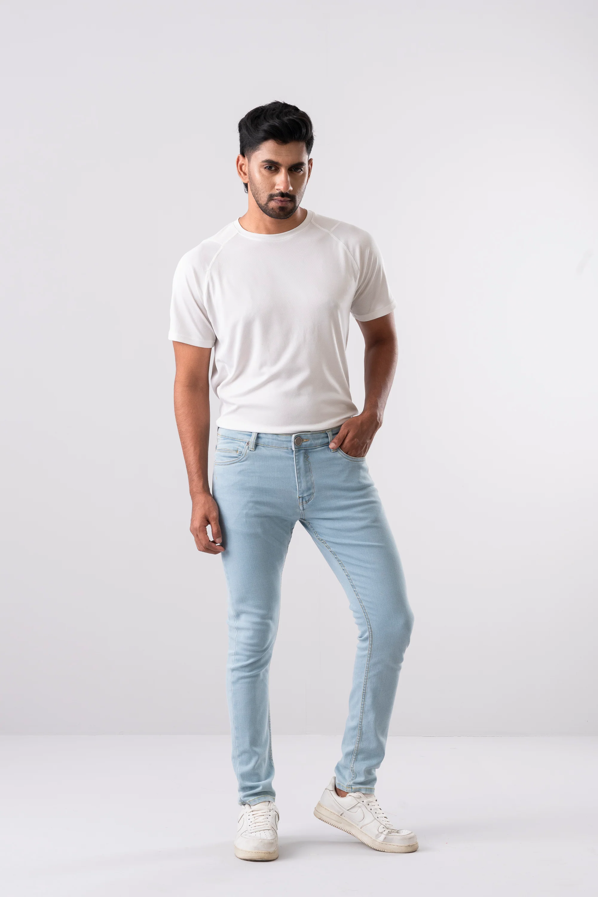 Skinny Fit Light Blue Jeans - XTXFMF