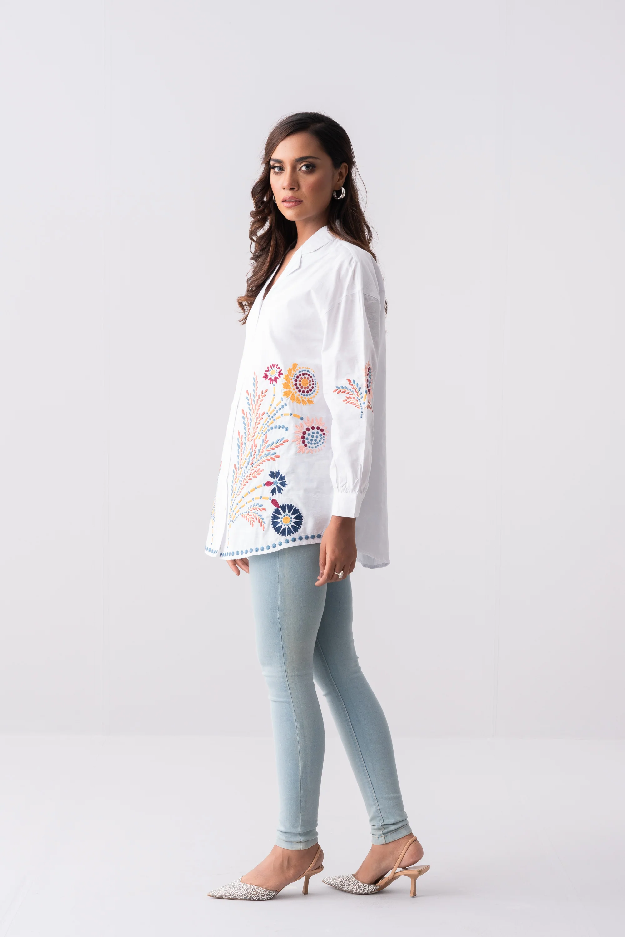 Oversized Jacquard Cotton Casual Shirt - XTXFMF
