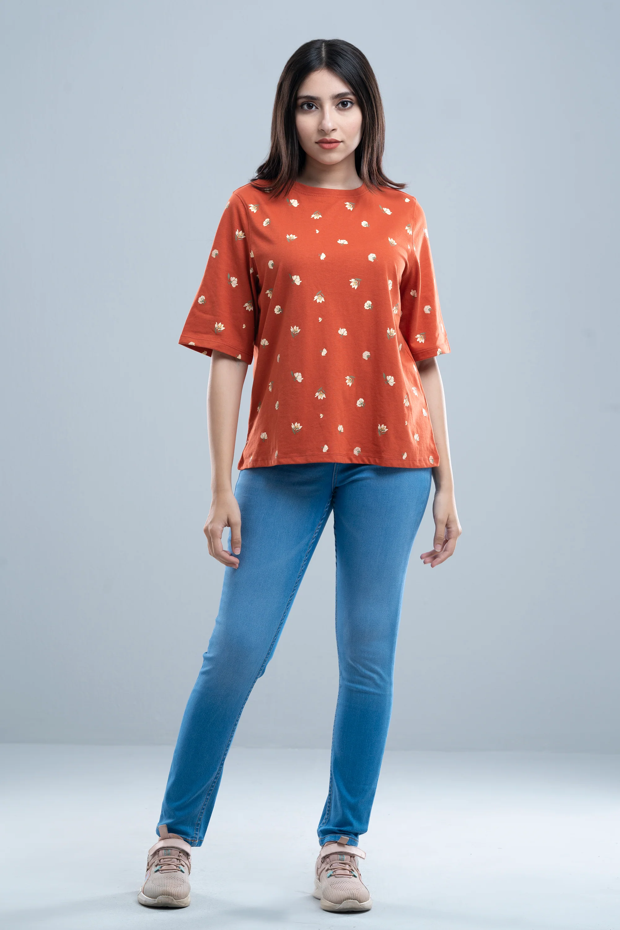 Relaxed Fit Floral Printed T-Shirt - XTXFMF