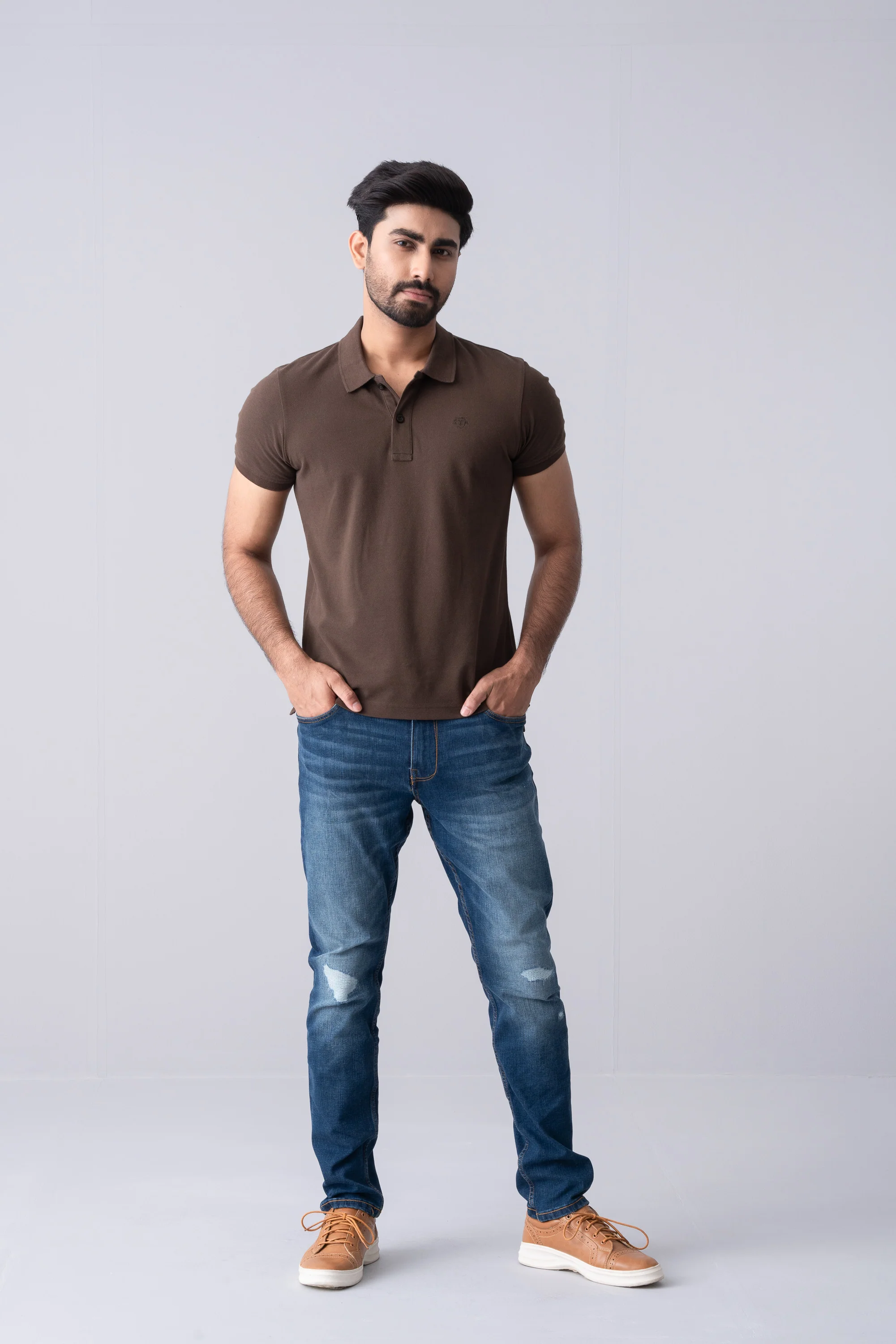 Regular Fit Solid Polo Shirt - XTXFMF