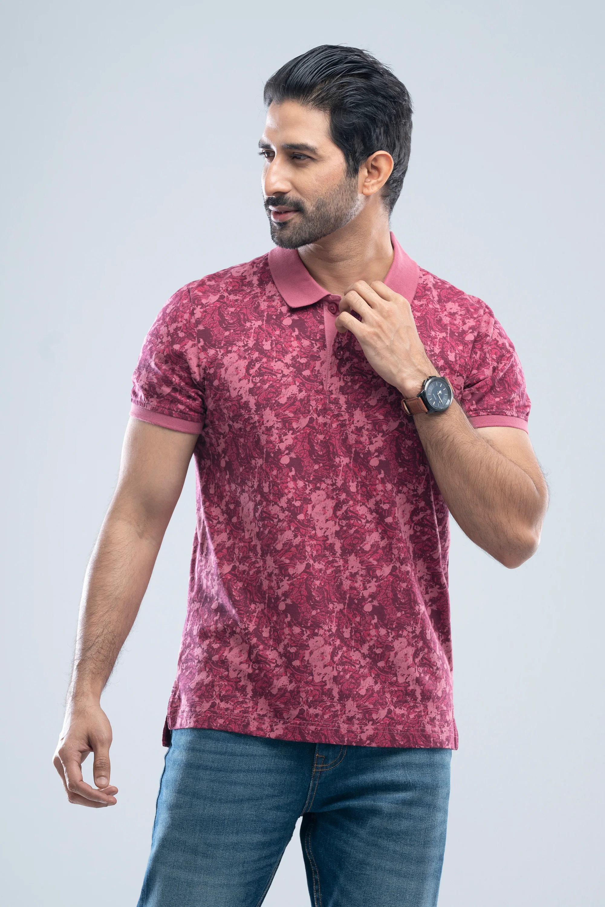 Regular Fit Printed Polo Shirt - XTXFMF