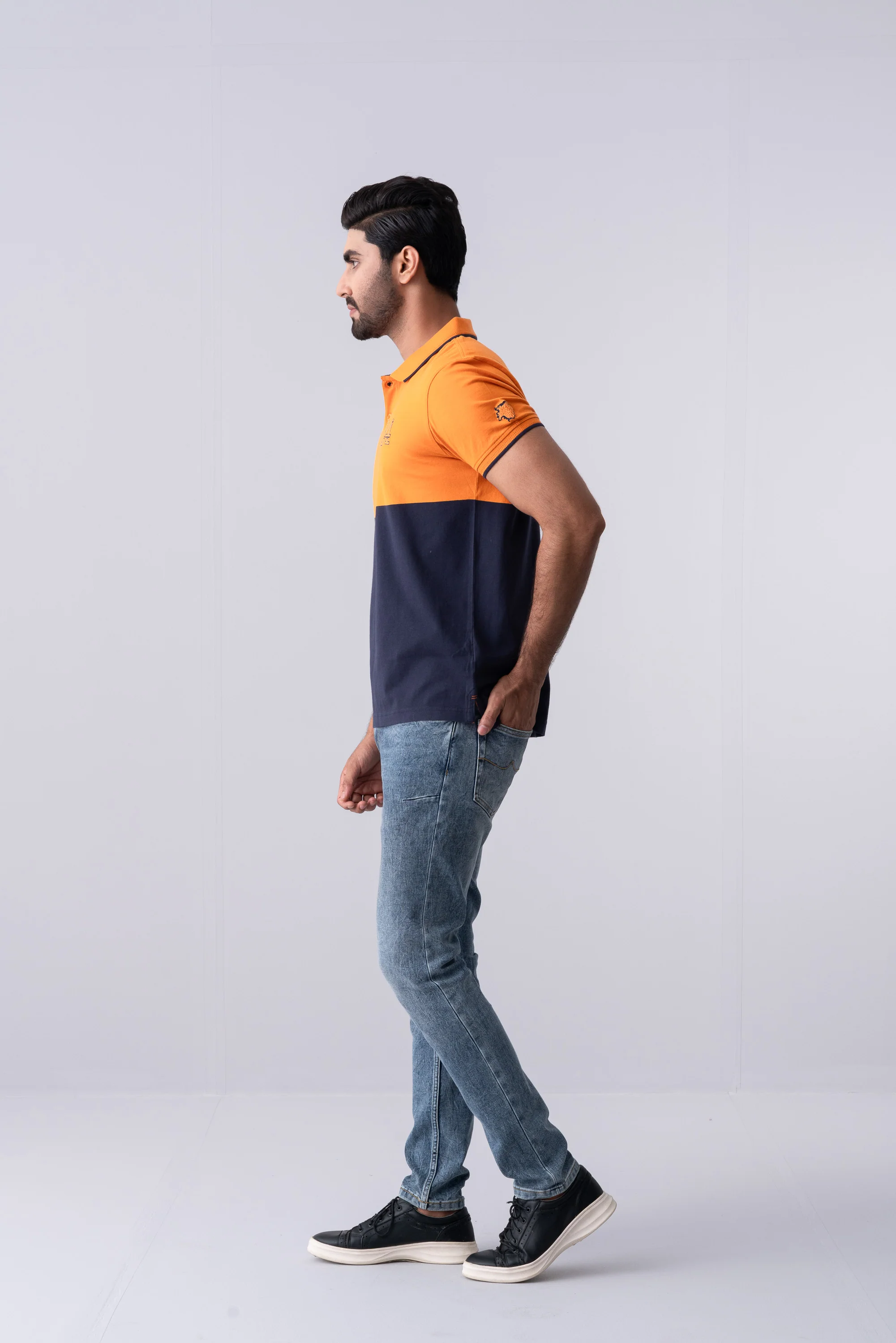 Regular Fit Yarn-Dyed Jersey Polo Shirt - XTXFMF