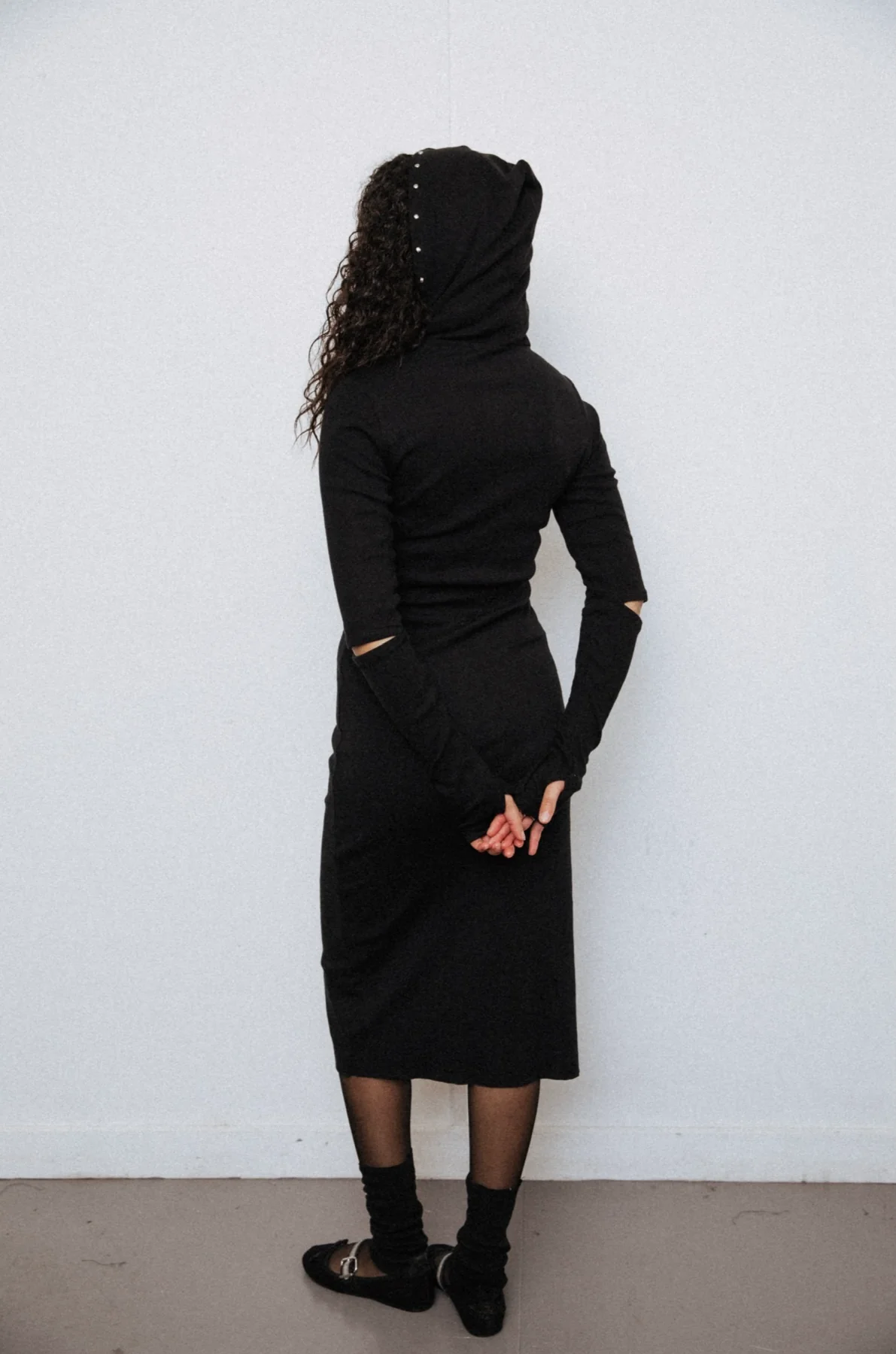 Black Jersey Stud Dress - XTXFMF