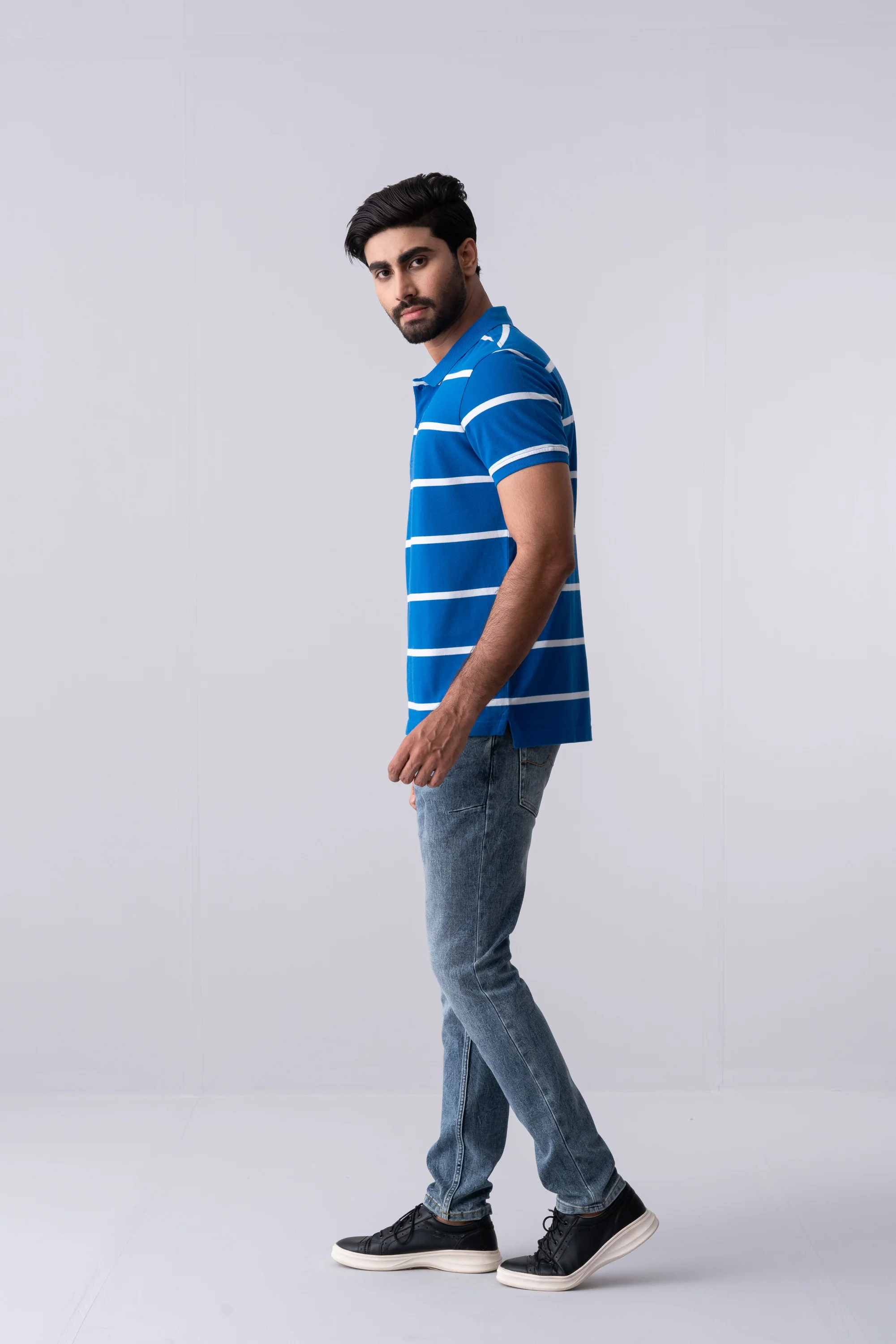 Regular Fit Yarn-Dyed Polo Shirt - XTXFMF