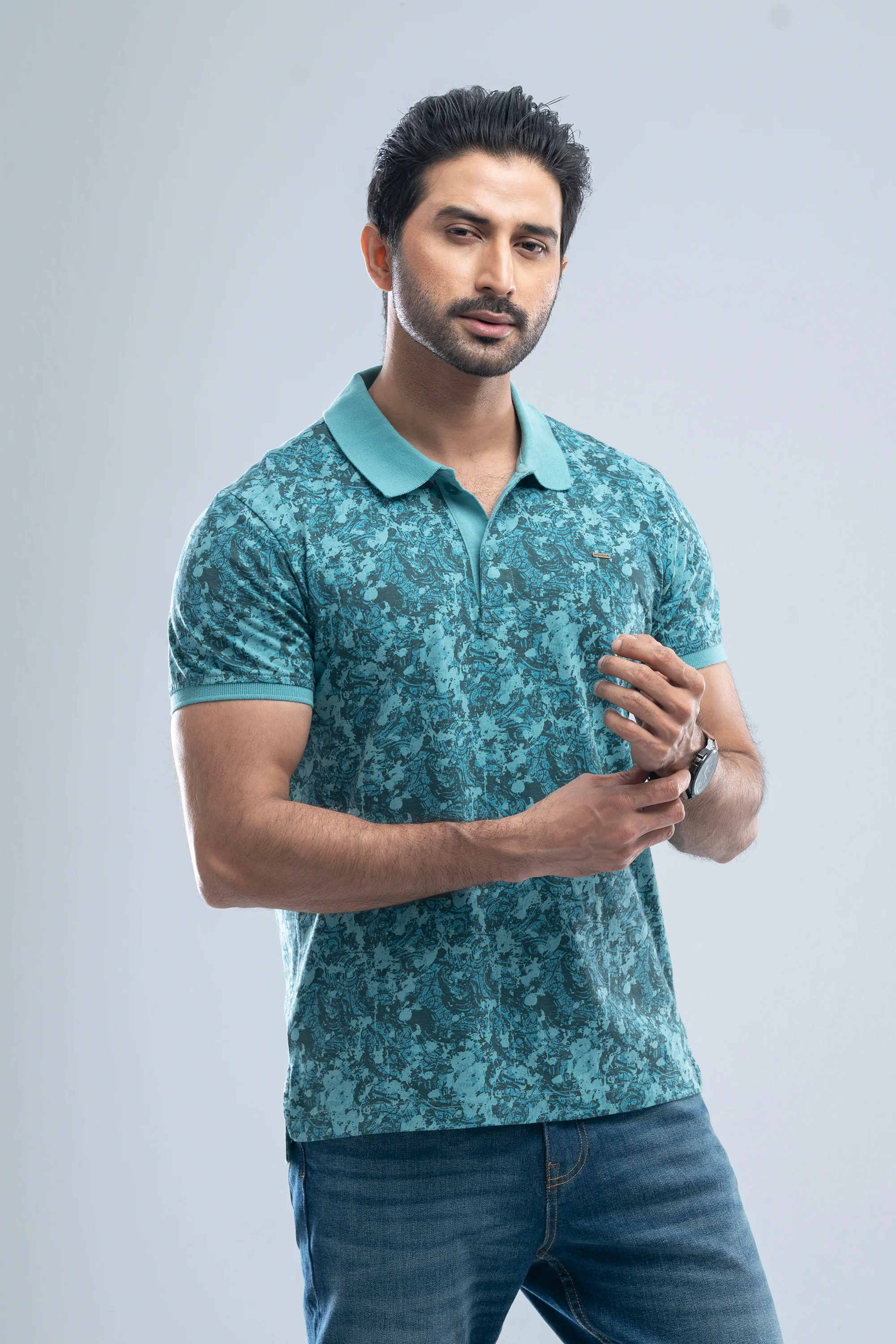 Regular Fit Printed Polo Shirt - XTXFMF