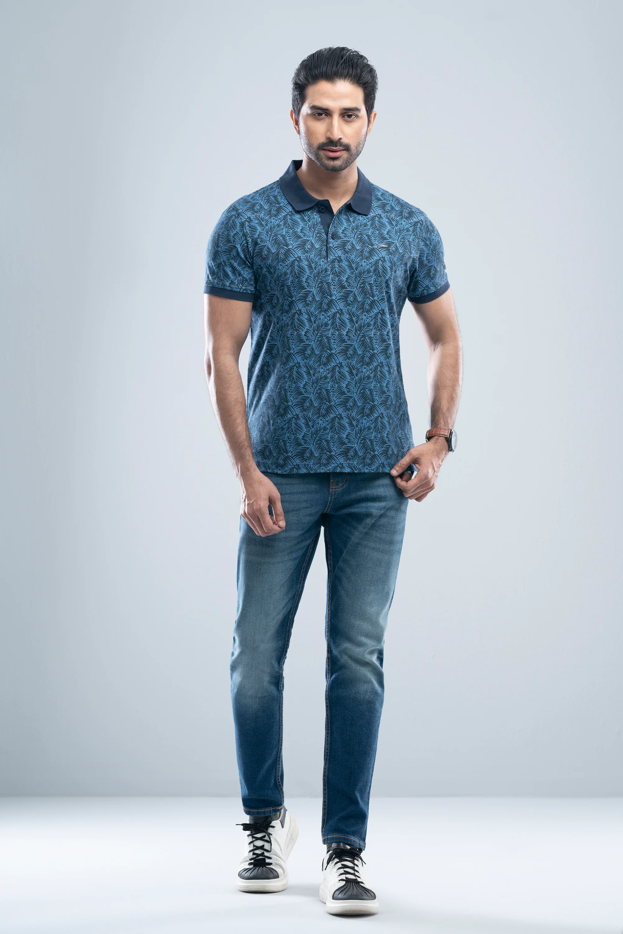 Relaxed Fit Pique Fabric Washed Polo Shirt - XTXFMF