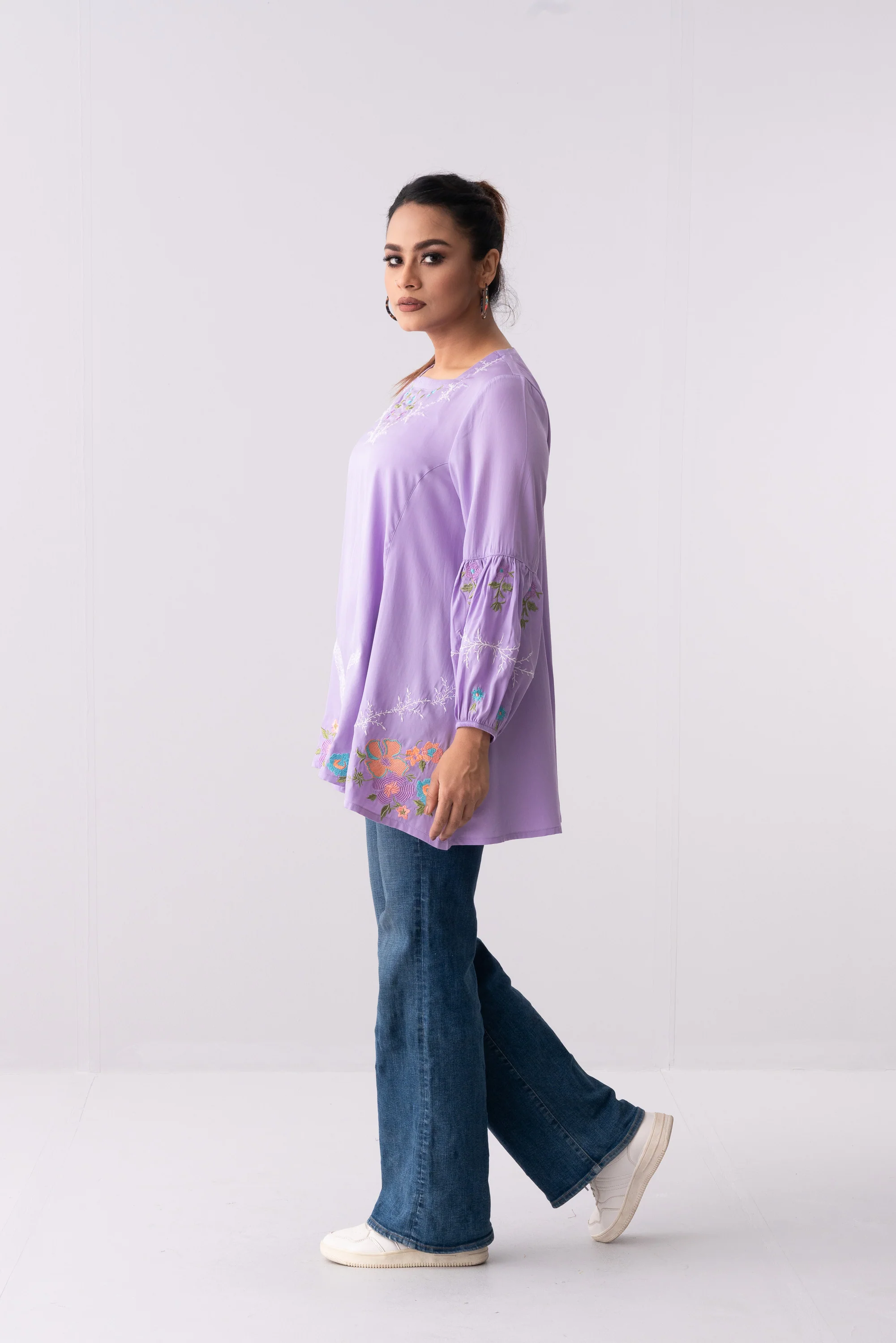Relaxed Fit Satin Fashion Top - XTXFMF