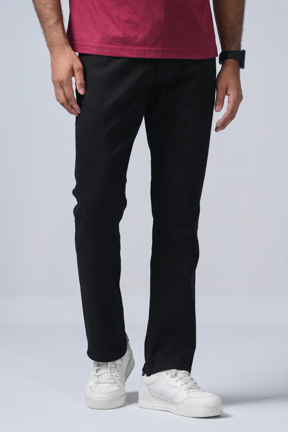 Straight Fit Black Jeans - XTXFMF