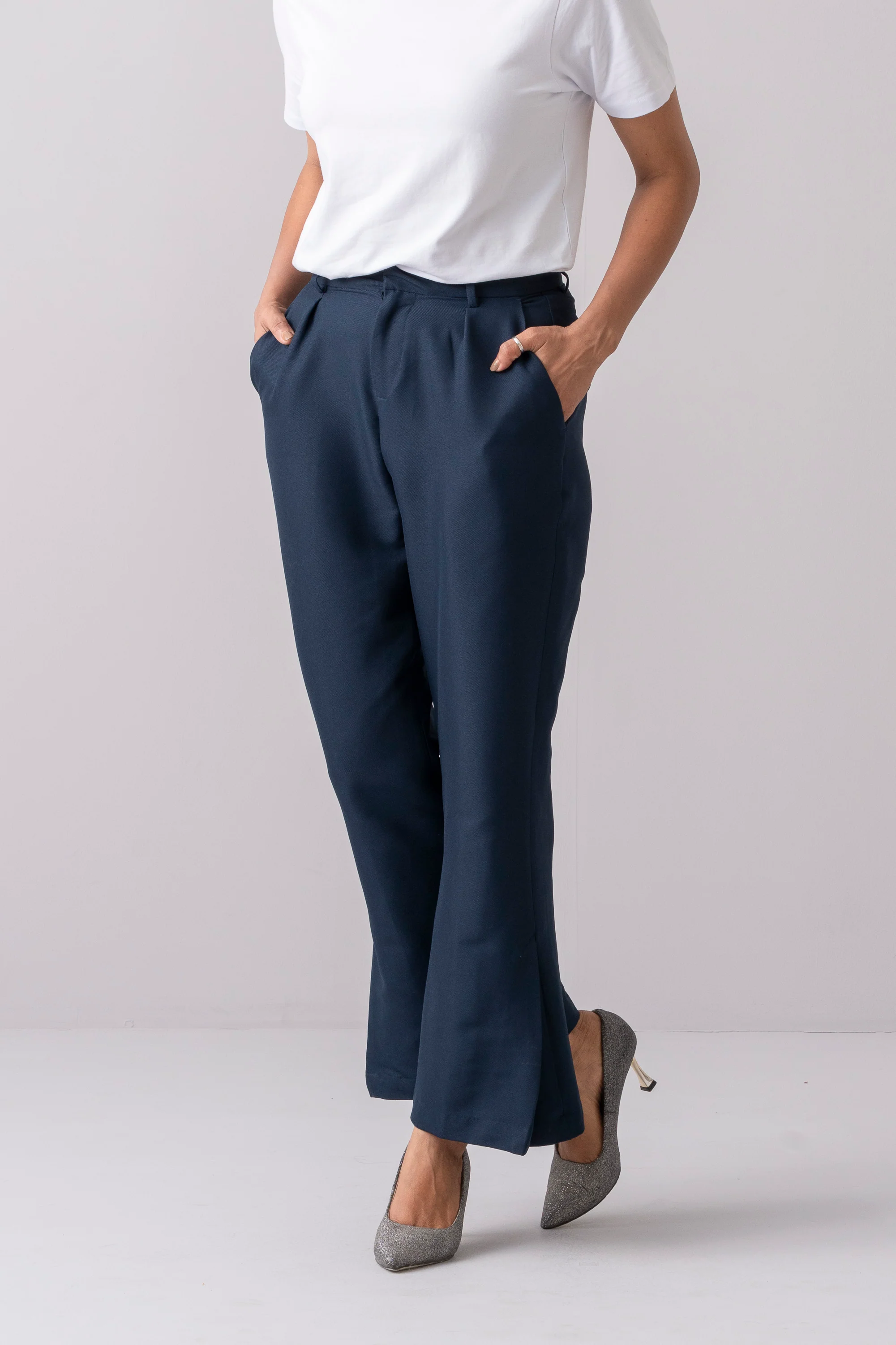 Slim Fit Bell Bottom Fashion Trousers - XTXFMF