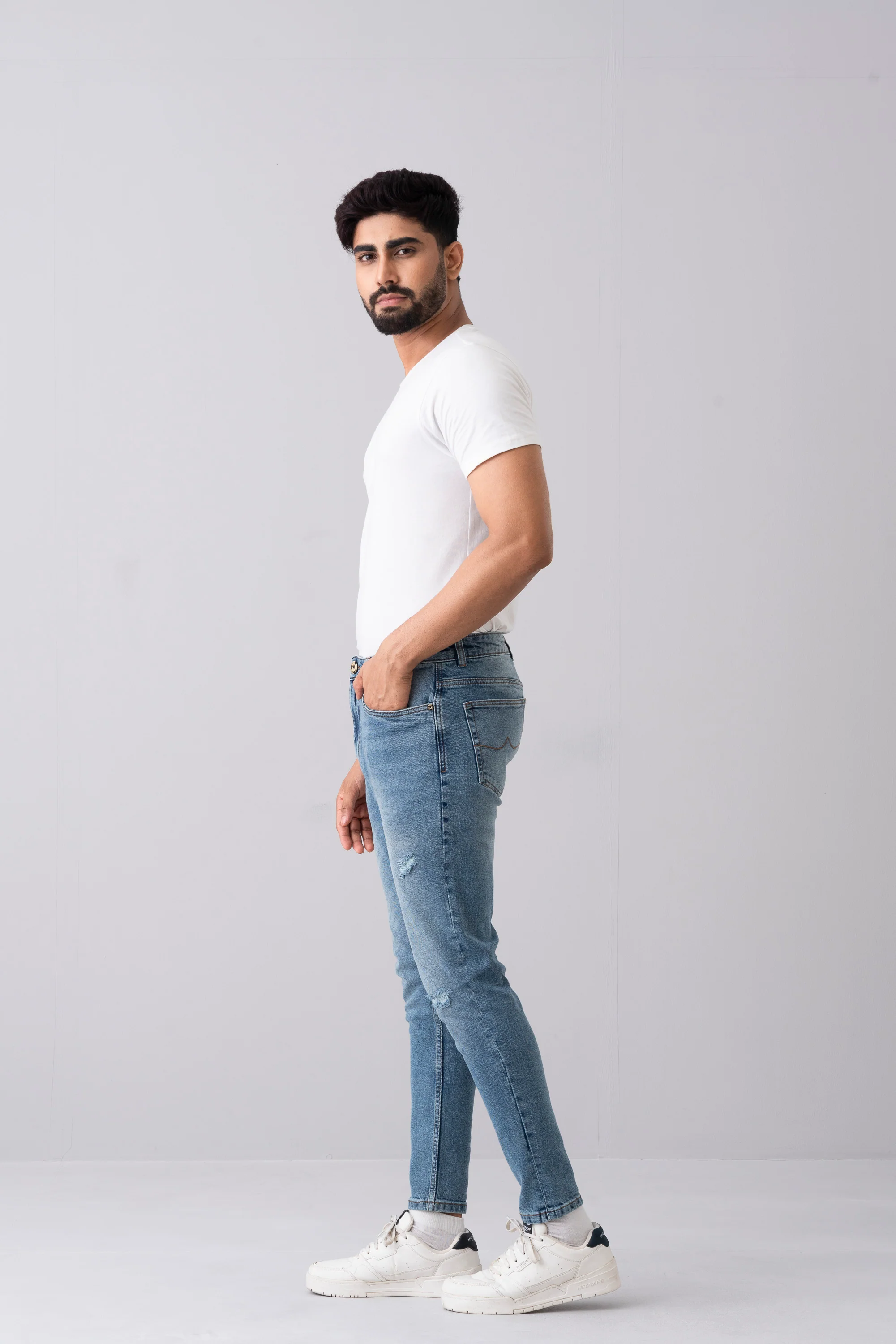Carrot Fit Blue Jeans - XTXFMF
