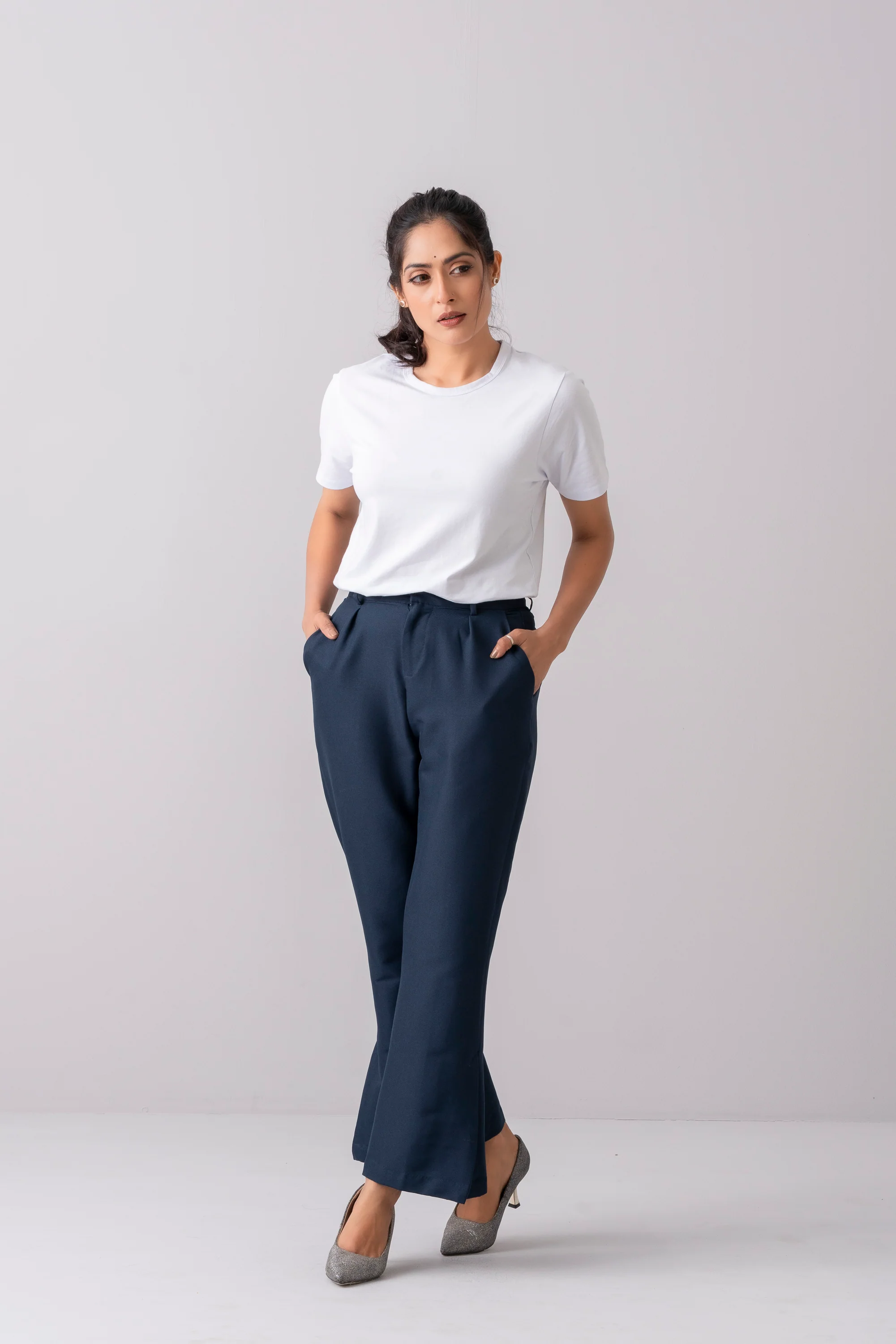 Slim Fit Bell Bottom Fashion Trousers - XTXFMF