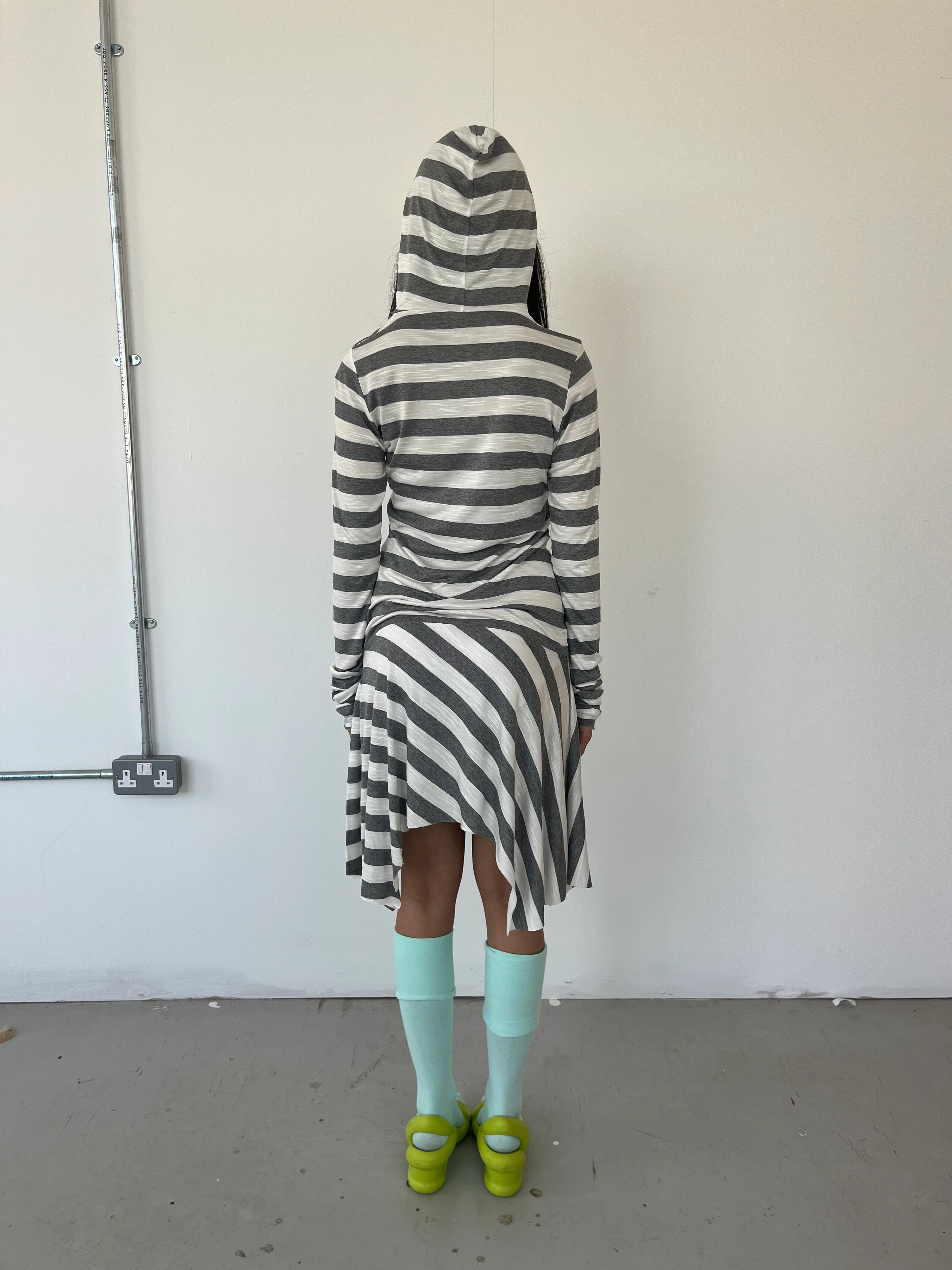 Grey Stripe Dress - XTXFMF