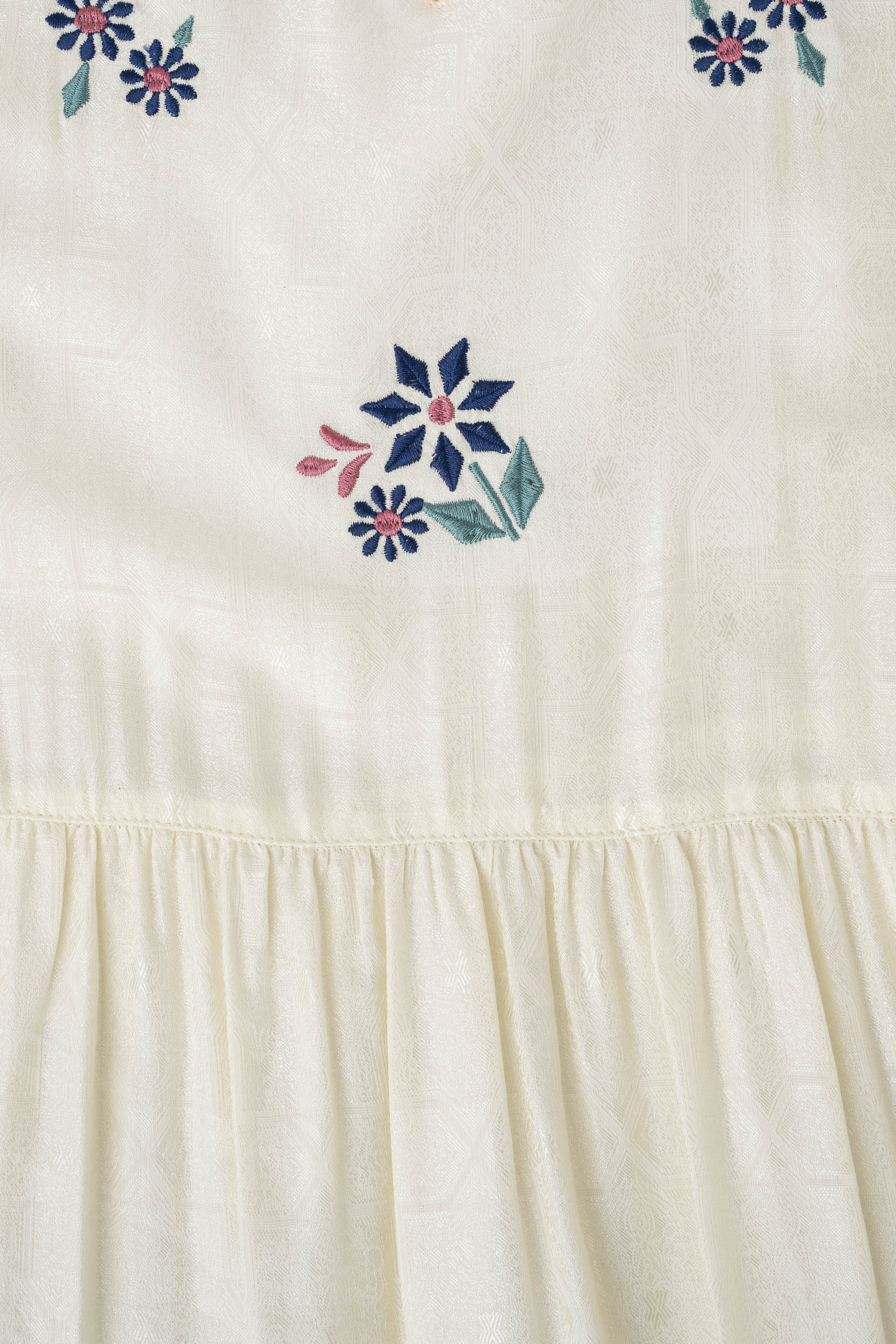 Floral Embroidered Jacquard Long Dress - XTXFMF