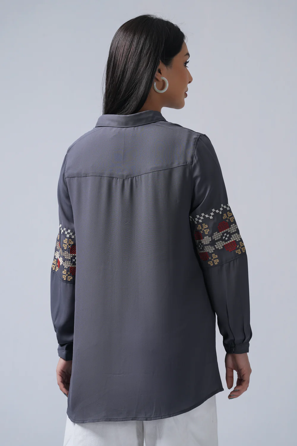 Relaxed Fit Georgette Casual Shirt - XTXFMF