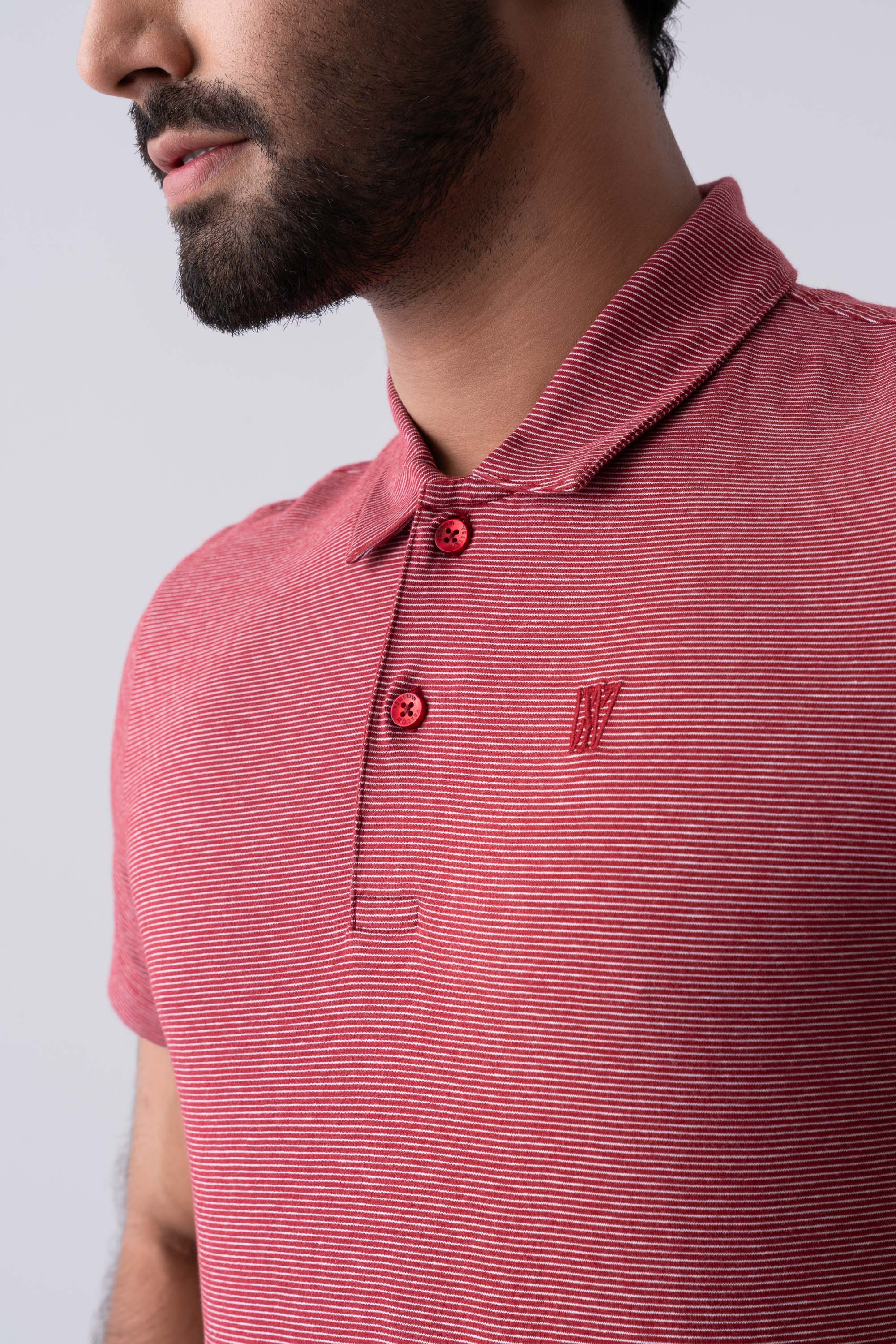 Regular Fit Yarn-Dyed Jersey Polo Shirt - XTXFMF