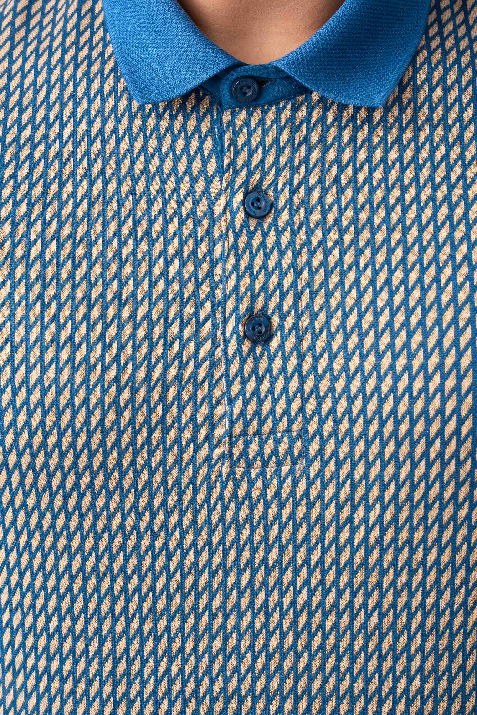 Regular Fit Jacquard Mercerised Polo Shirt - XTXFMF