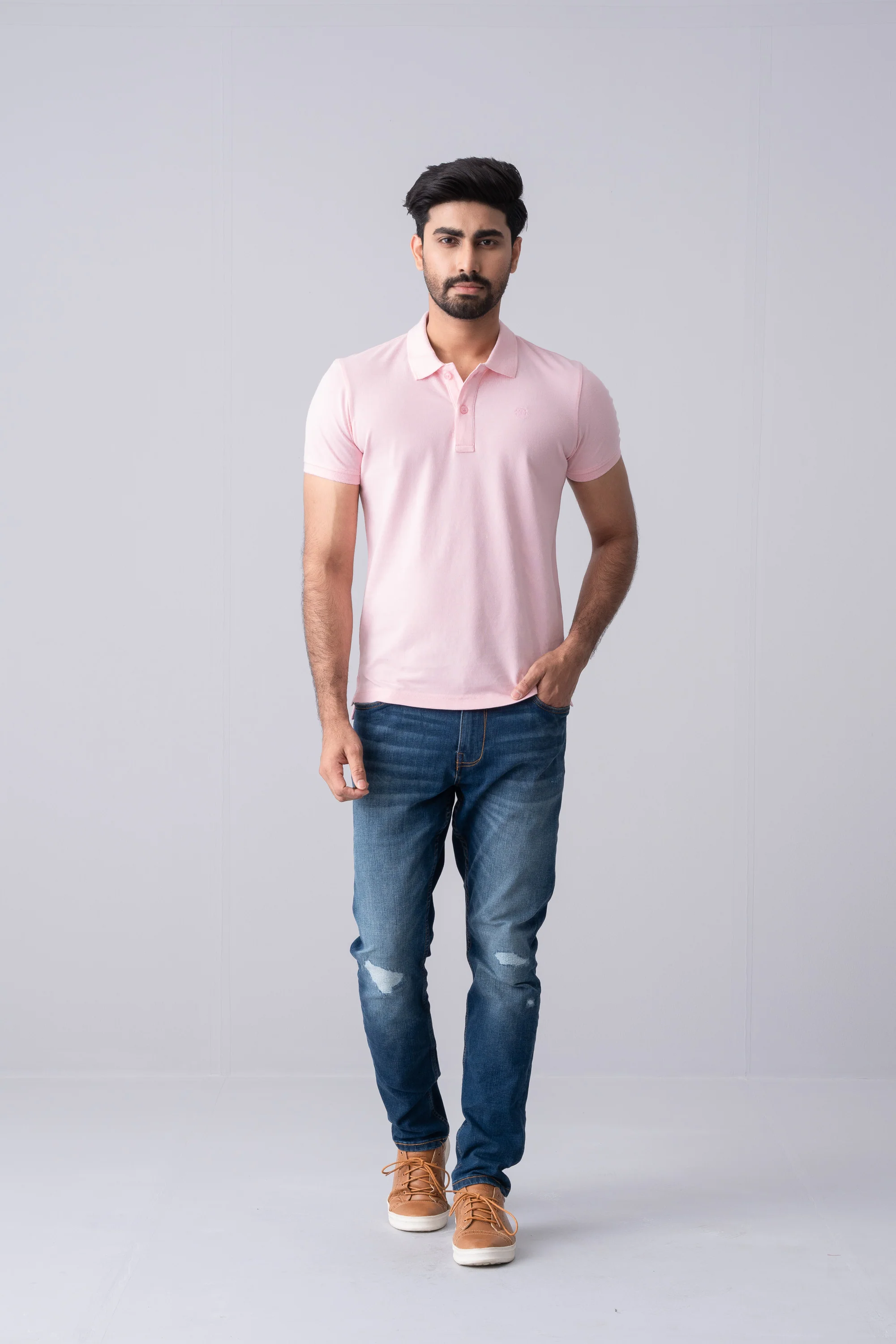 Regular Fit Solid Polo Shirt - XTXFMF