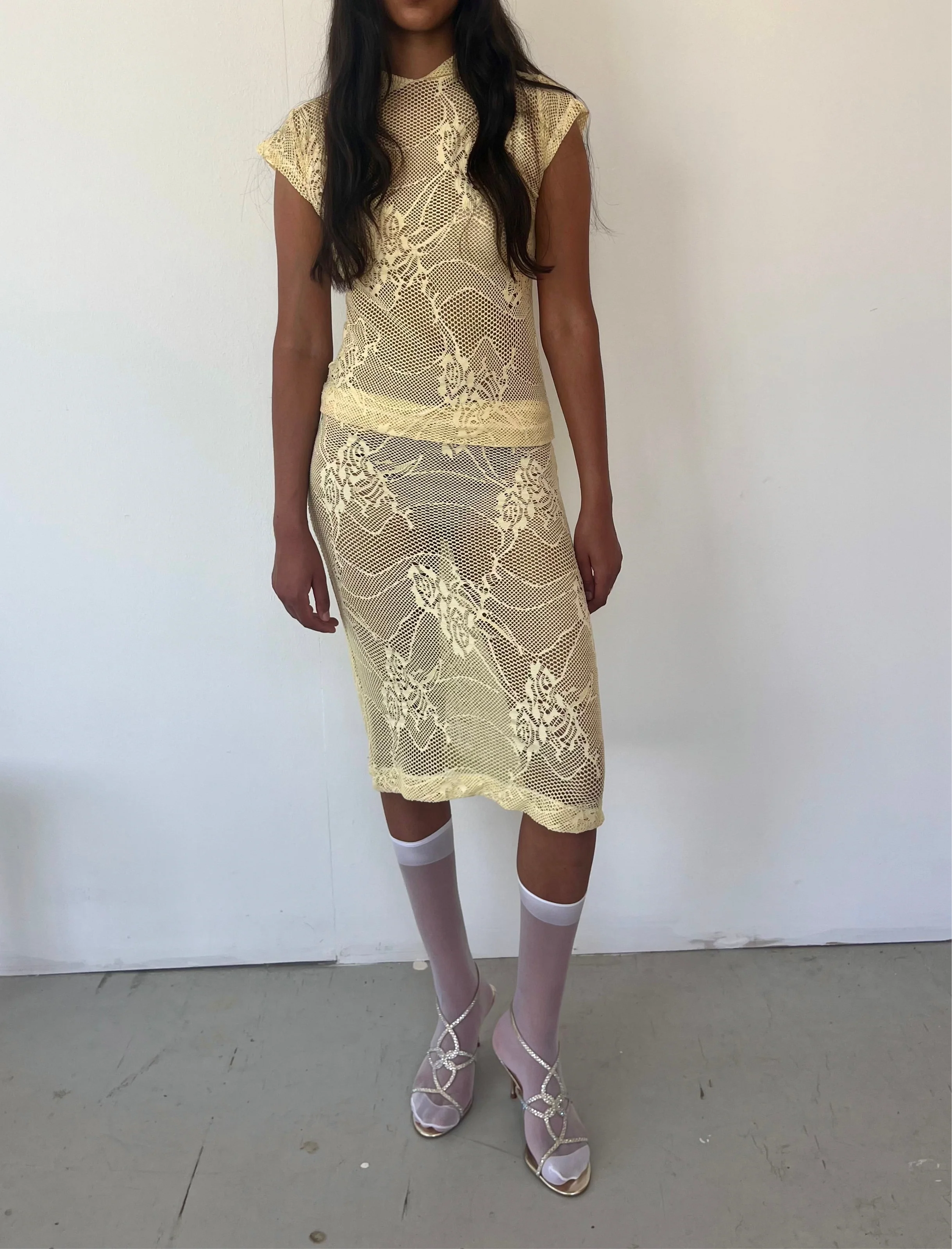 Yellow Crochet Hoodie - XTXFMF