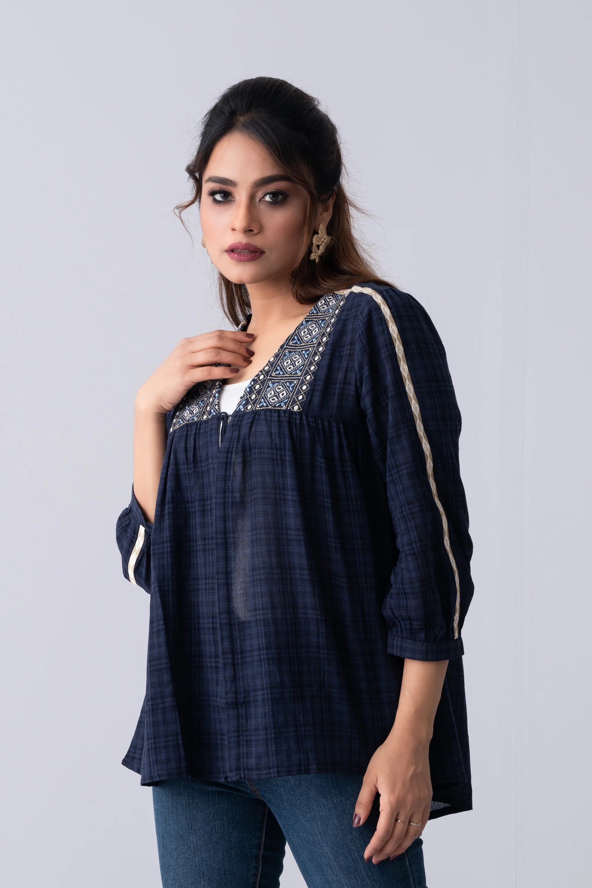 Bohemian-Style Embroidered Bolero Top - XTXFMF