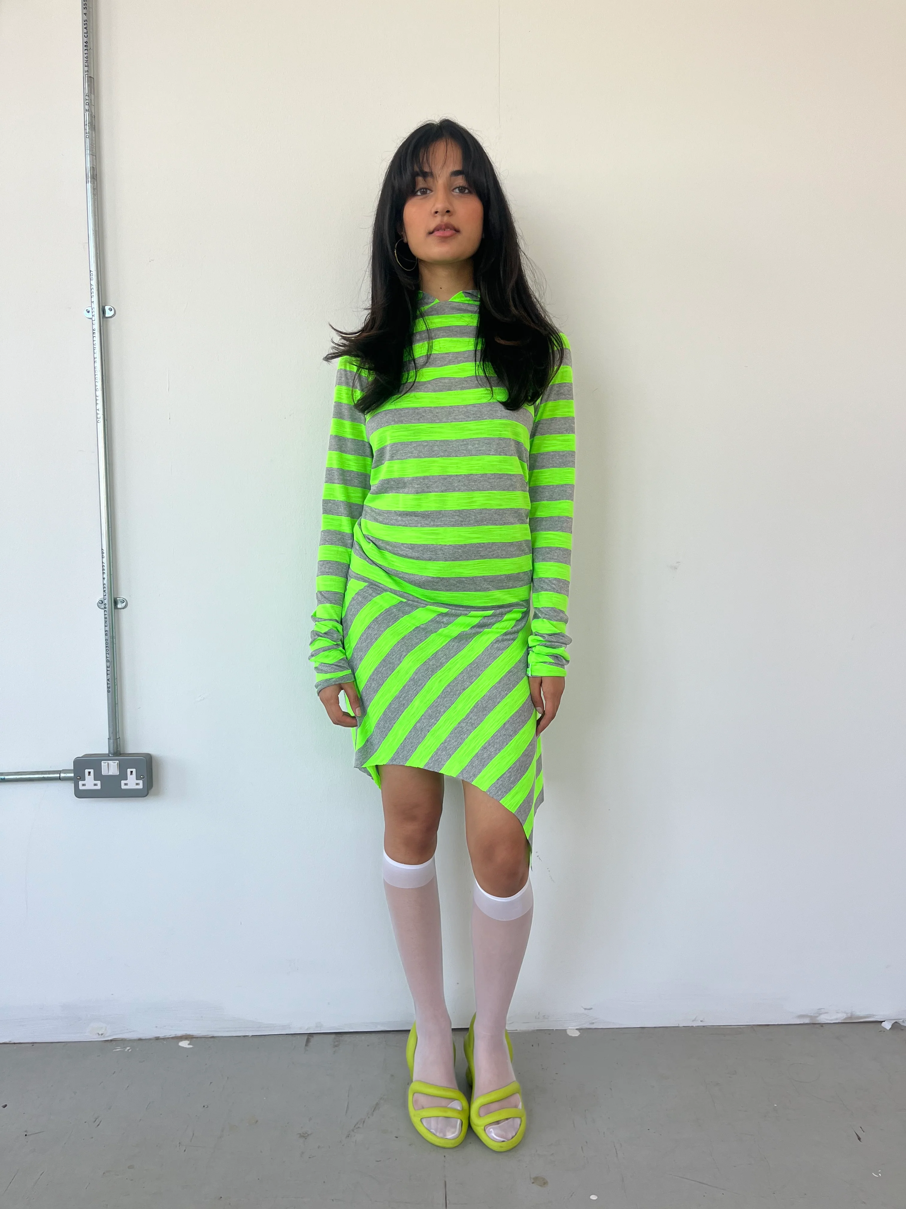 Green Stripe Dress - XTXFMF