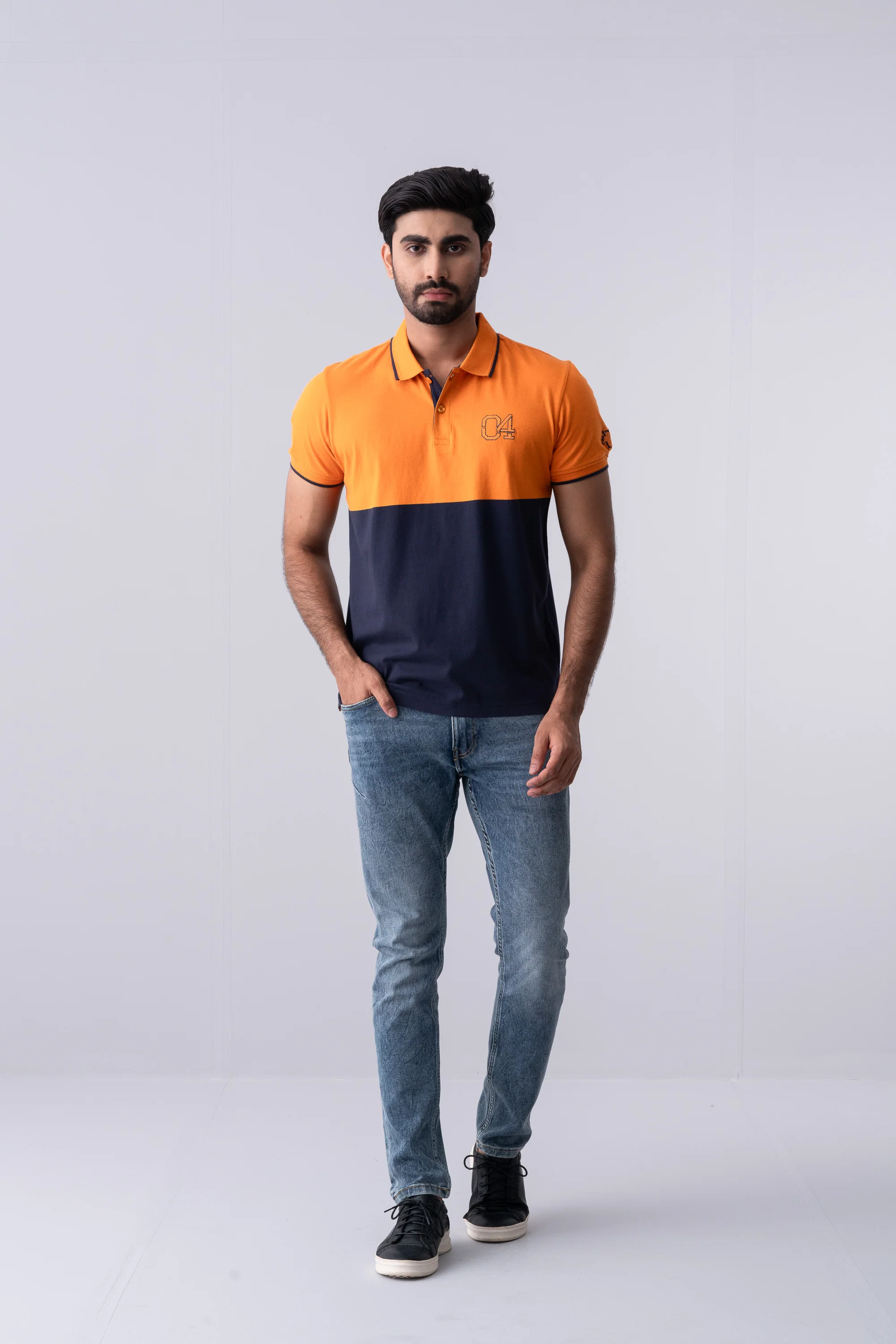 Regular Fit Yarn-Dyed Jersey Polo Shirt - XTXFMF