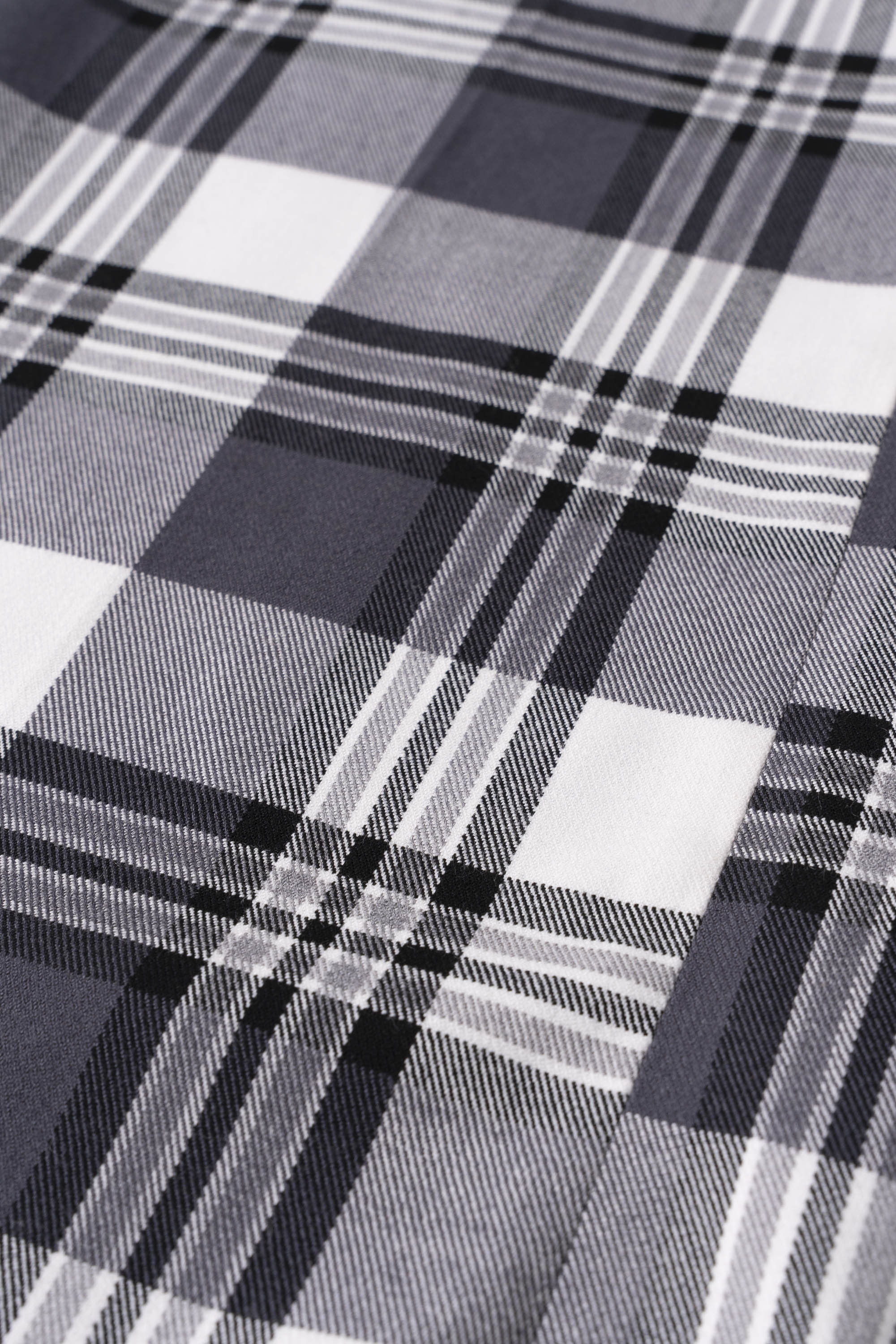 Straight Fit Checkered Twill Pants - XTXFMF