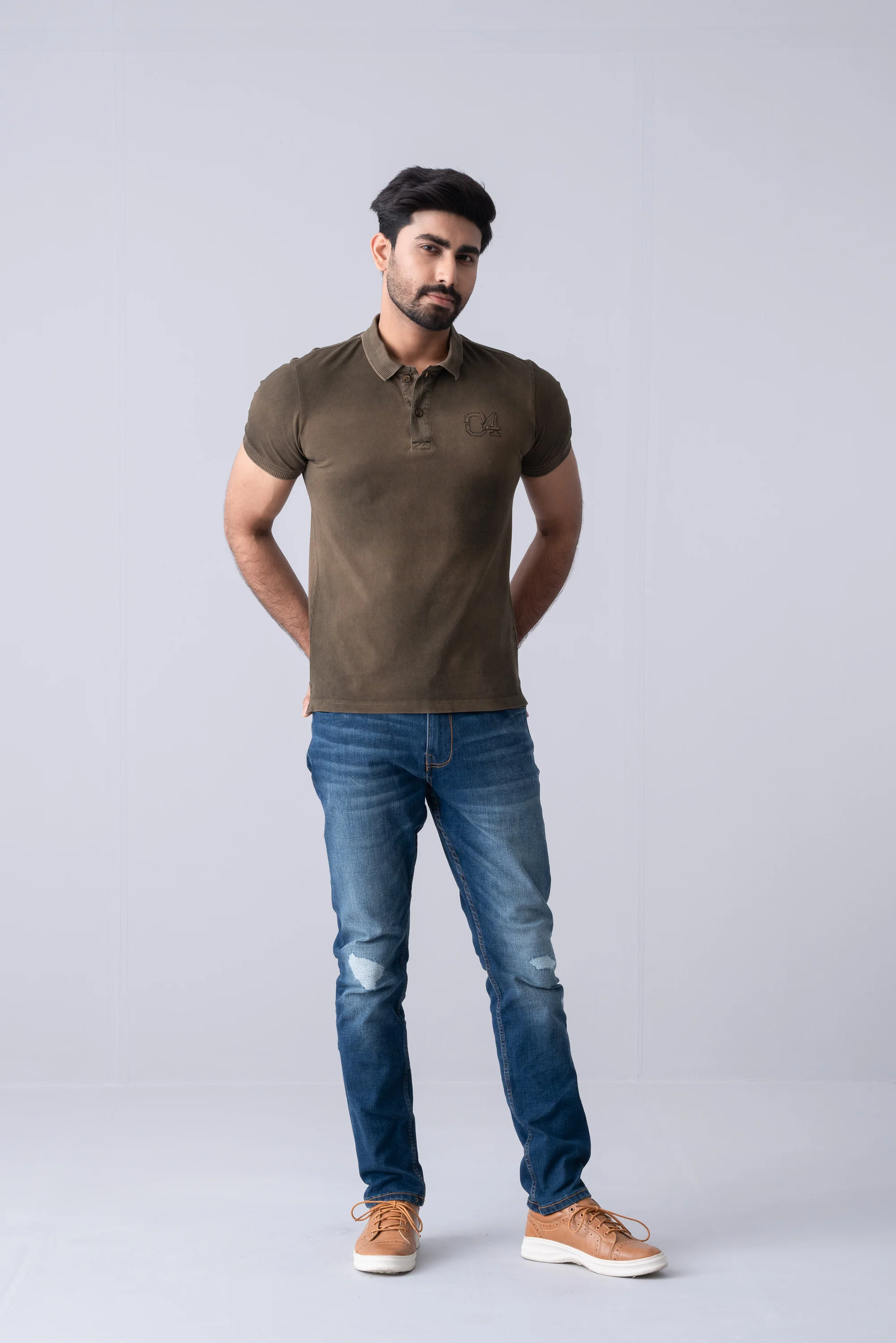 Regular Fit Washed Polo Shirt - XTXFMF