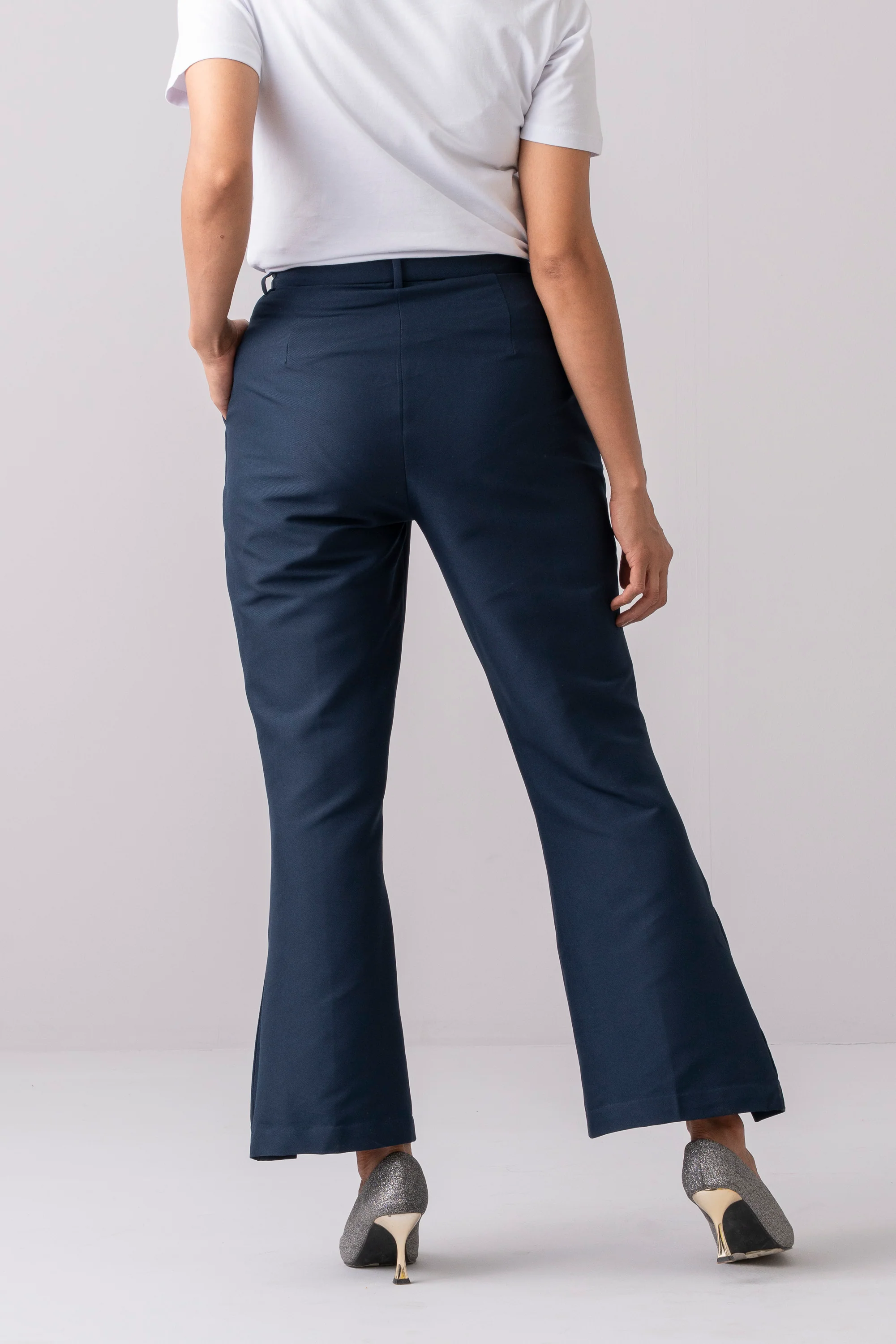 Slim Fit Bell Bottom Fashion Trousers - XTXFMF