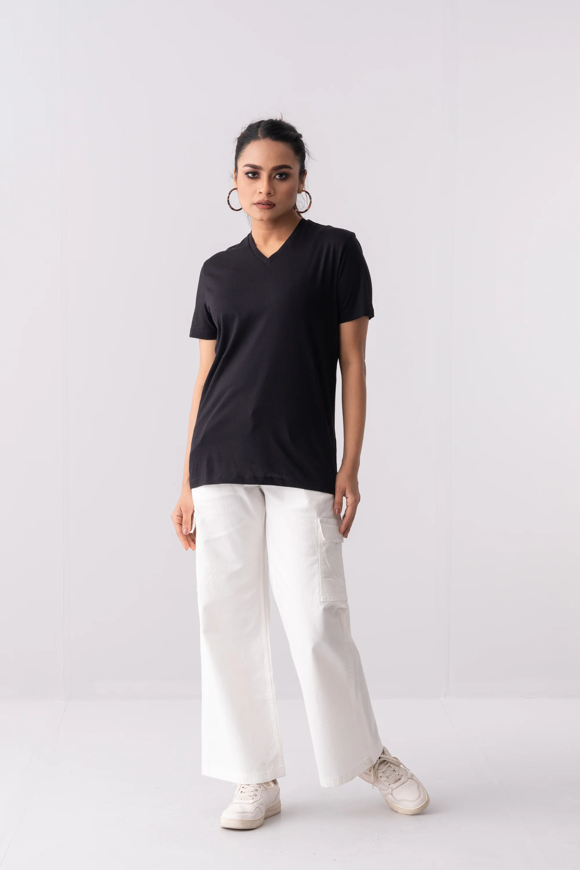 Wide-Leg Cargo Style Twill Pants - XTXFMF