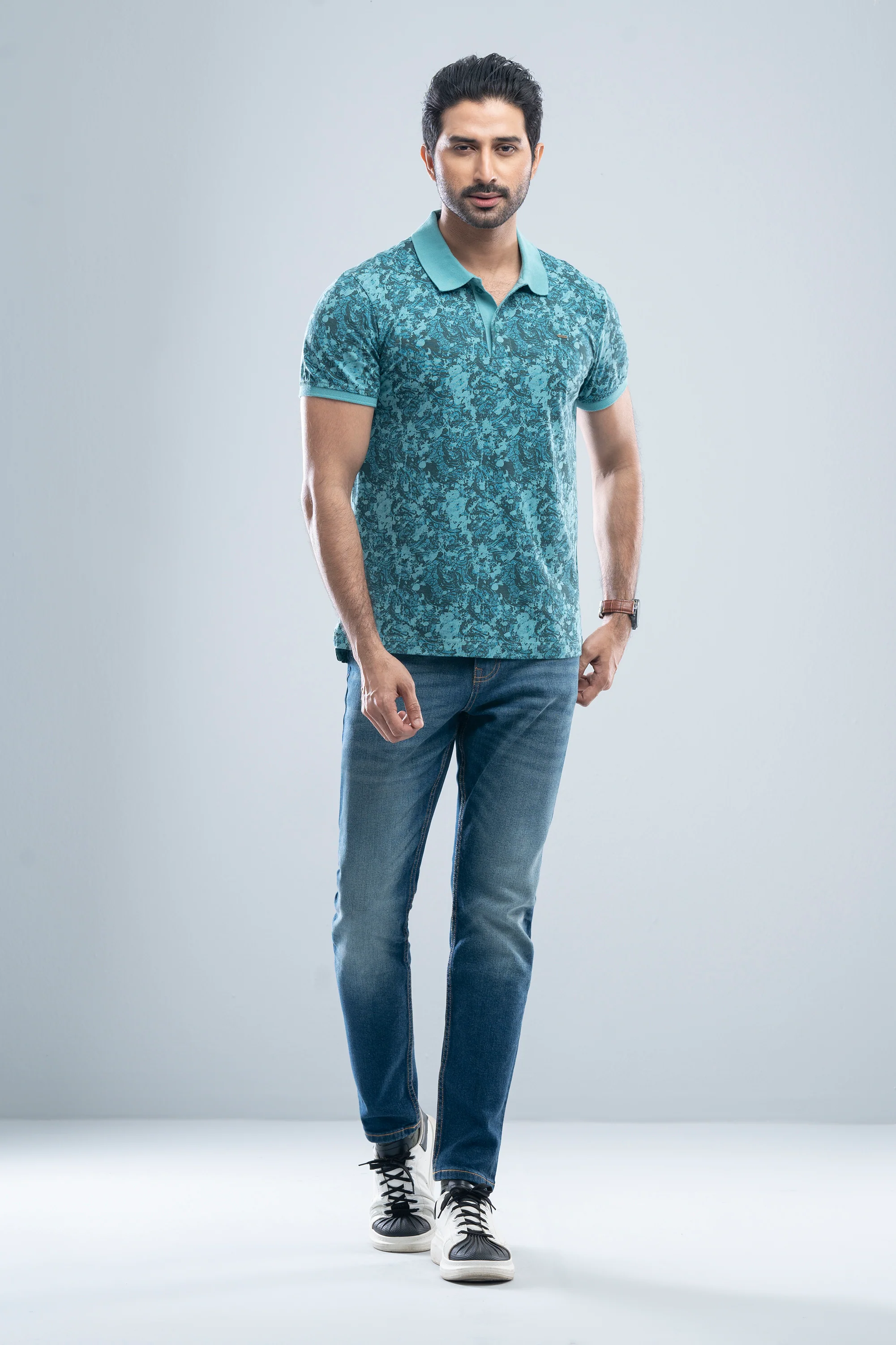 Regular Fit Printed Polo Shirt - XTXFMF