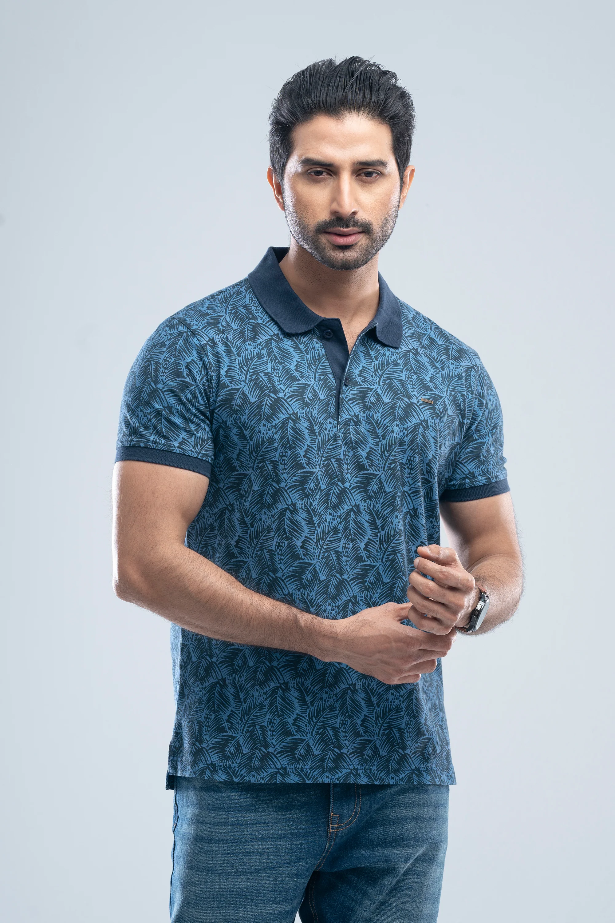 Relaxed Fit Pique Fabric Washed Polo Shirt - XTXFMF