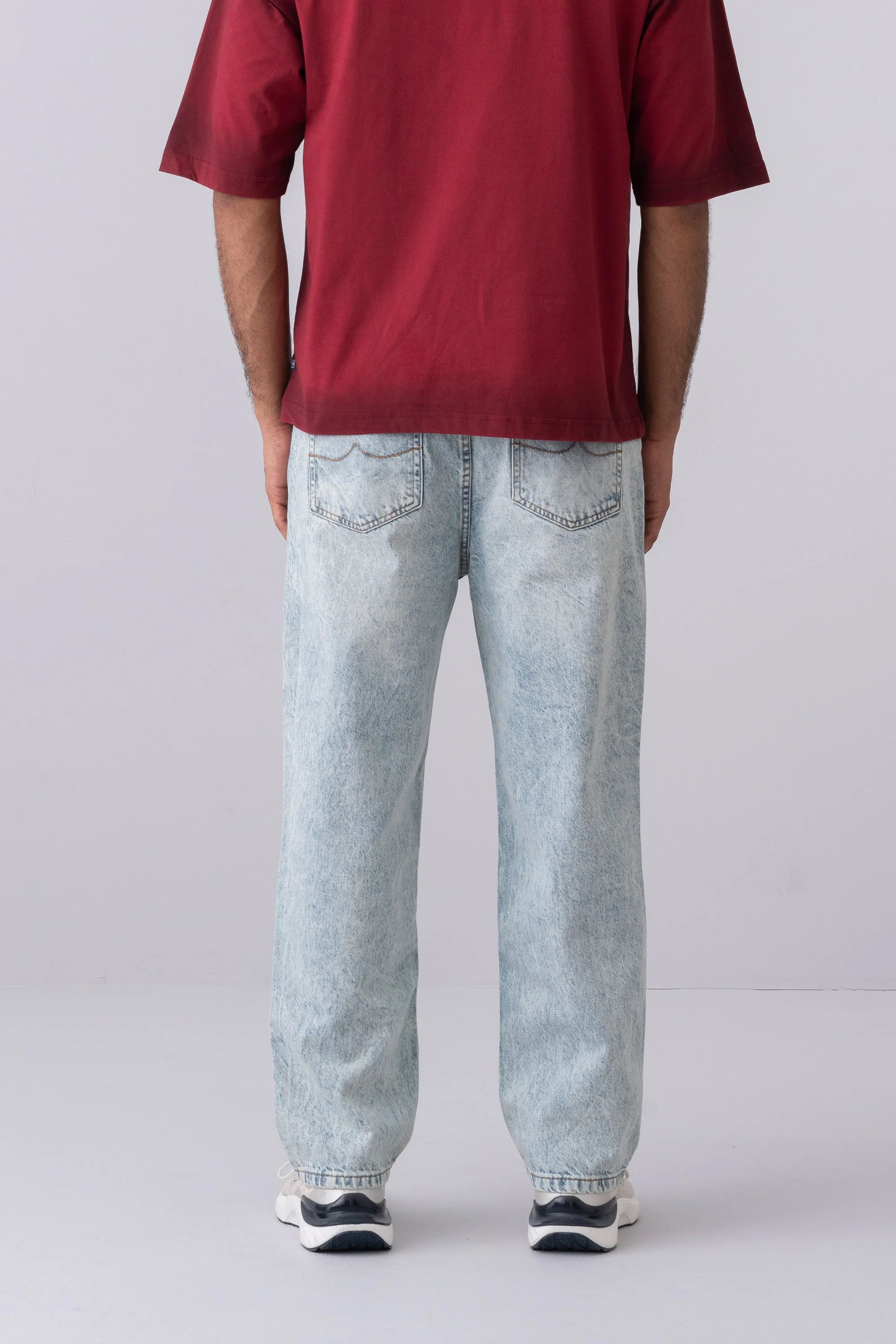 Baggy Fit Light Blue Jeans - XTXFMF