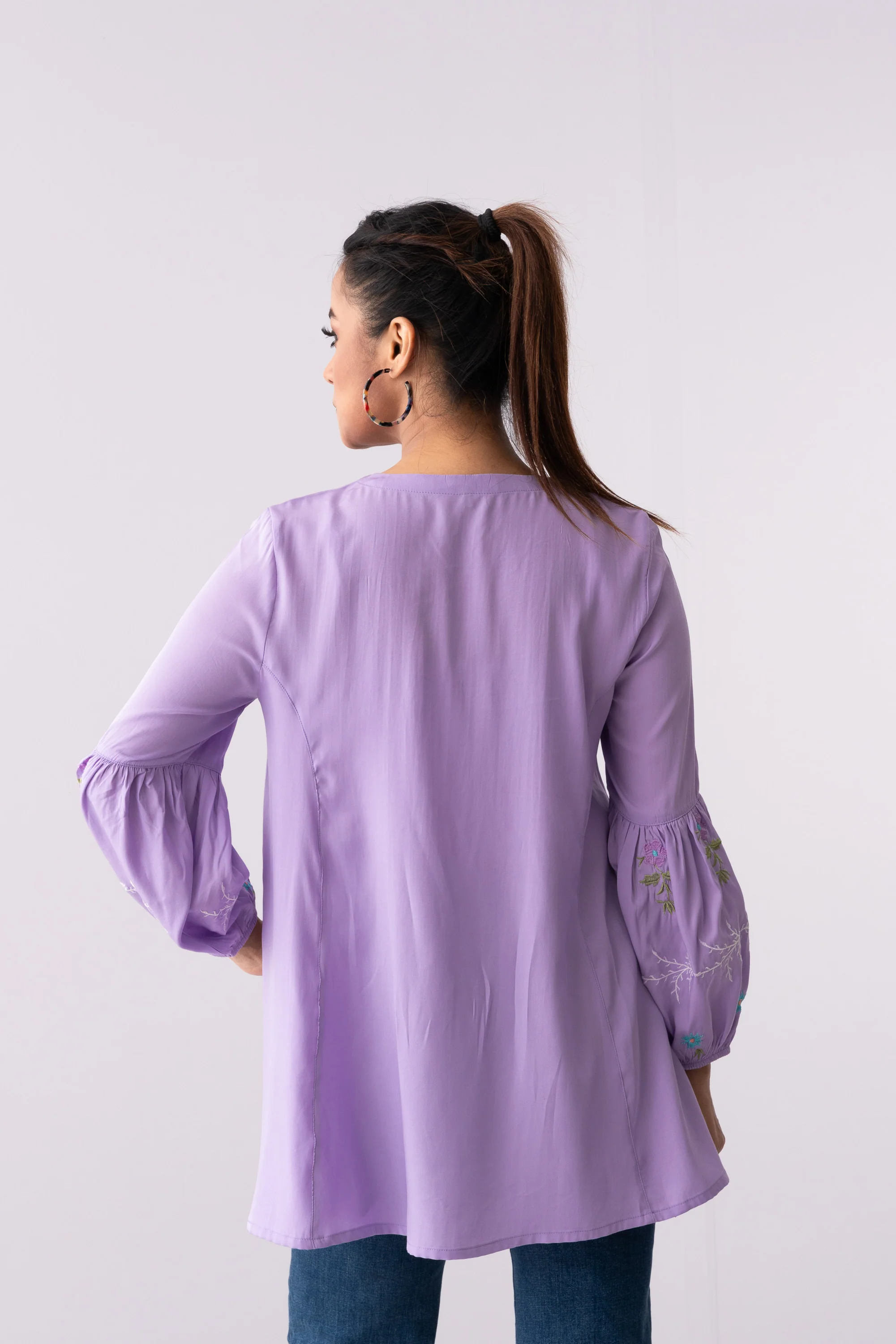 Relaxed Fit Satin Fashion Top - XTXFMF