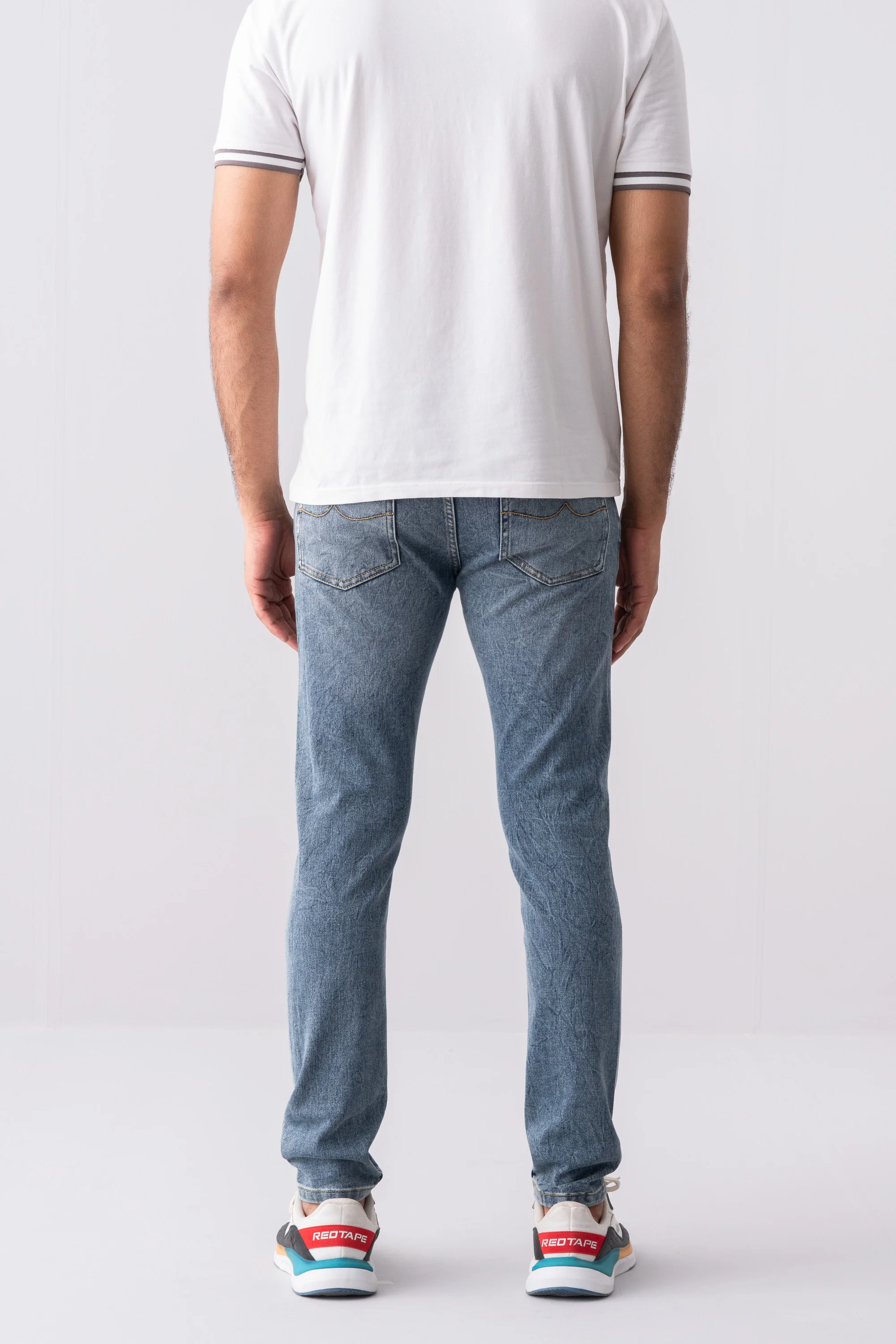 Skinny Fit Dusty Blue Jeans - XTXFMF